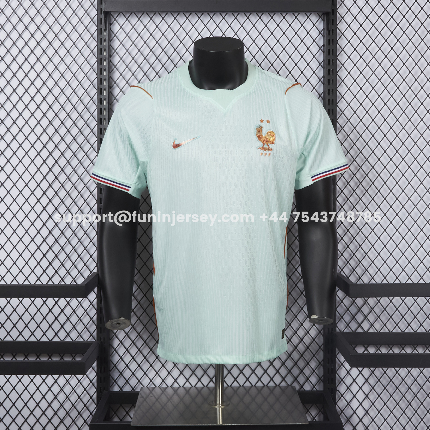 Funinjersey-France 2026 Away Mint Green Jersey - Player Version