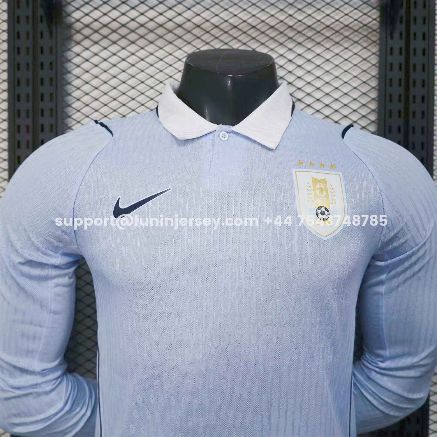 Funinjersey-Uruguay 2026 Home Long Sleeves Jersey - Player Version