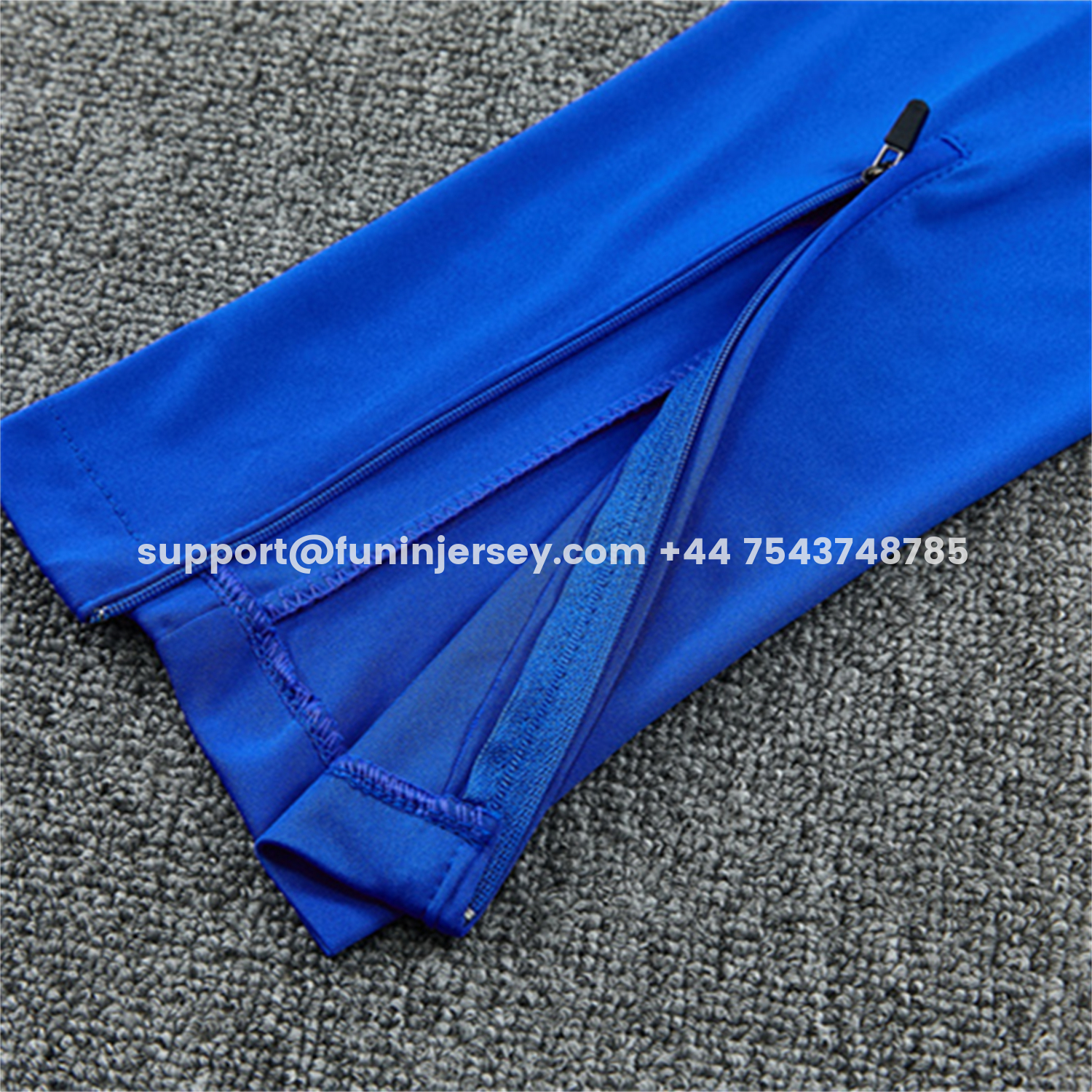 Funinjersey-France 2026 Long Sleeve Training Set - Royal Blue Top & Pants