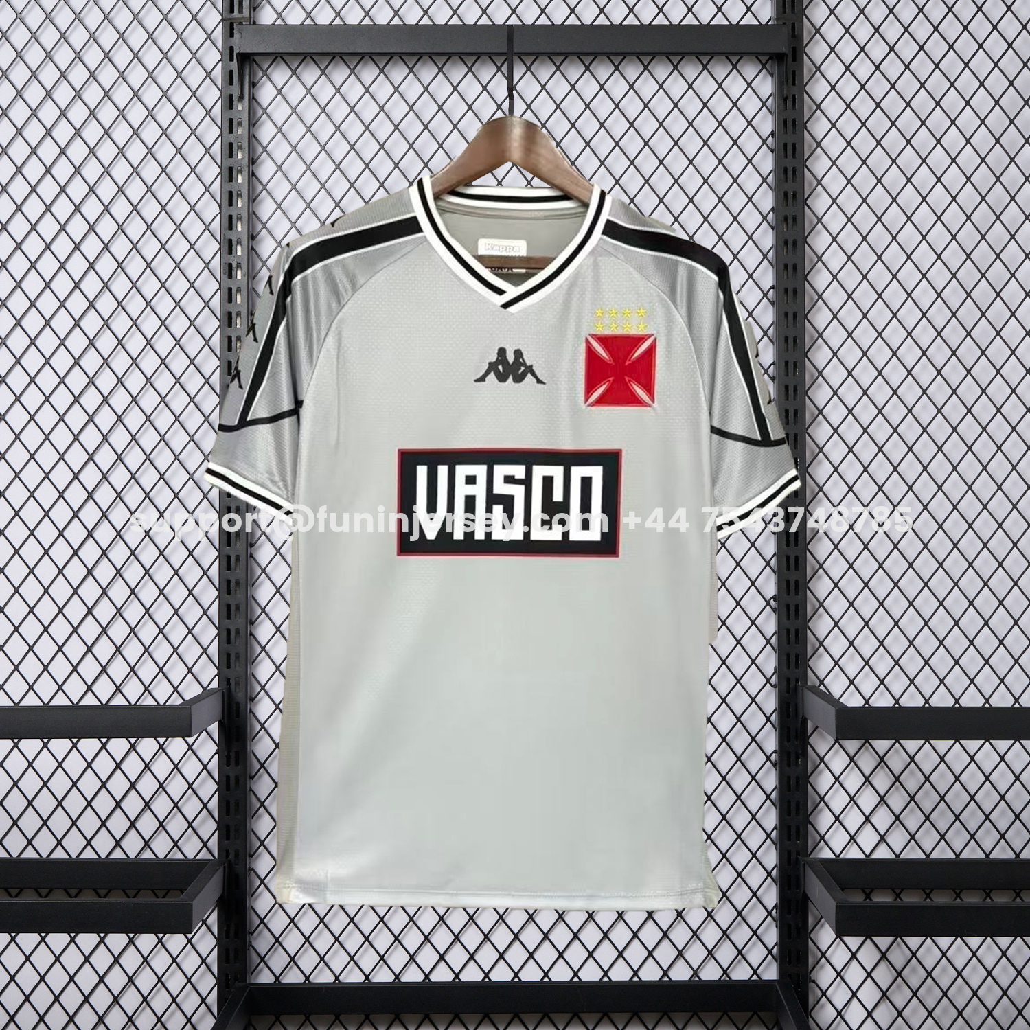 Funinjersey-Vasco da Gama 25-26 Grey Pre-Match Jersey - Fans Version