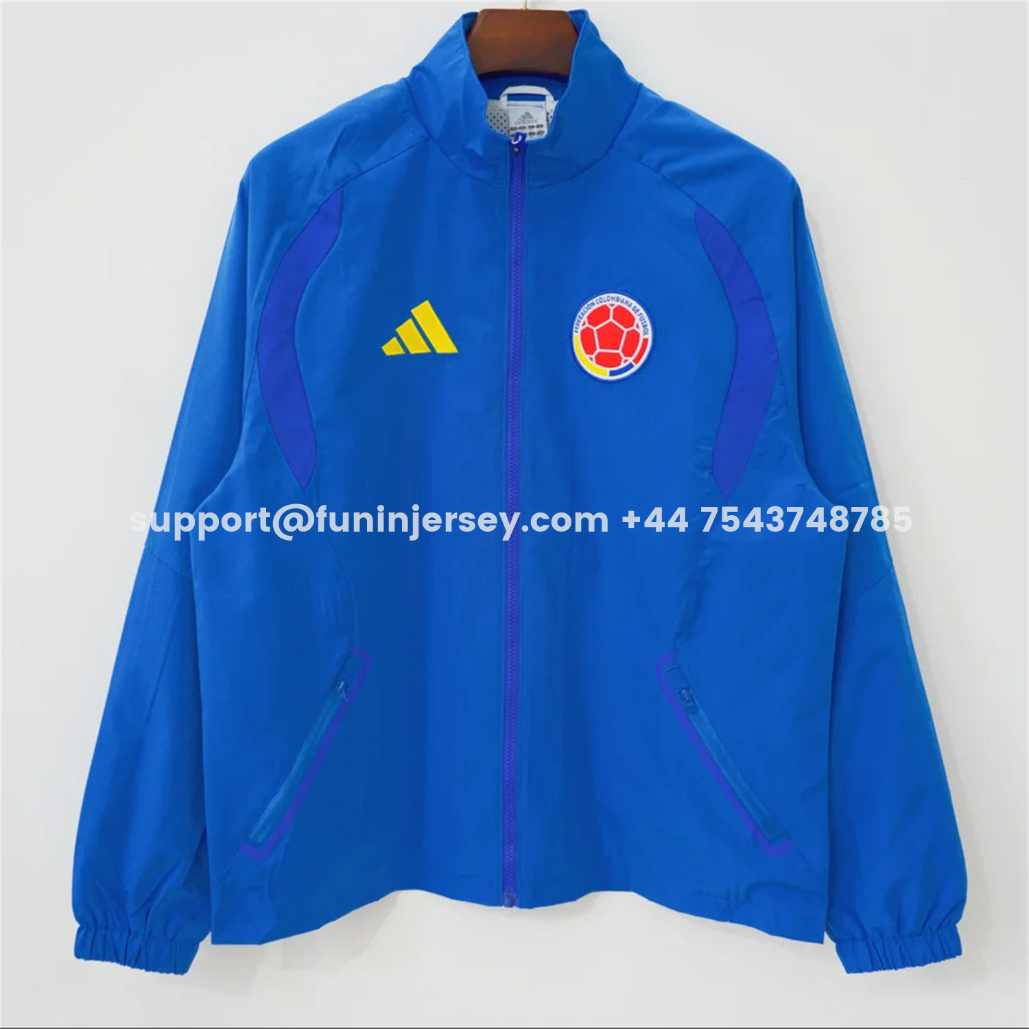 Funinjersey-Colombia 2026 Blue Windbreaker Jacket