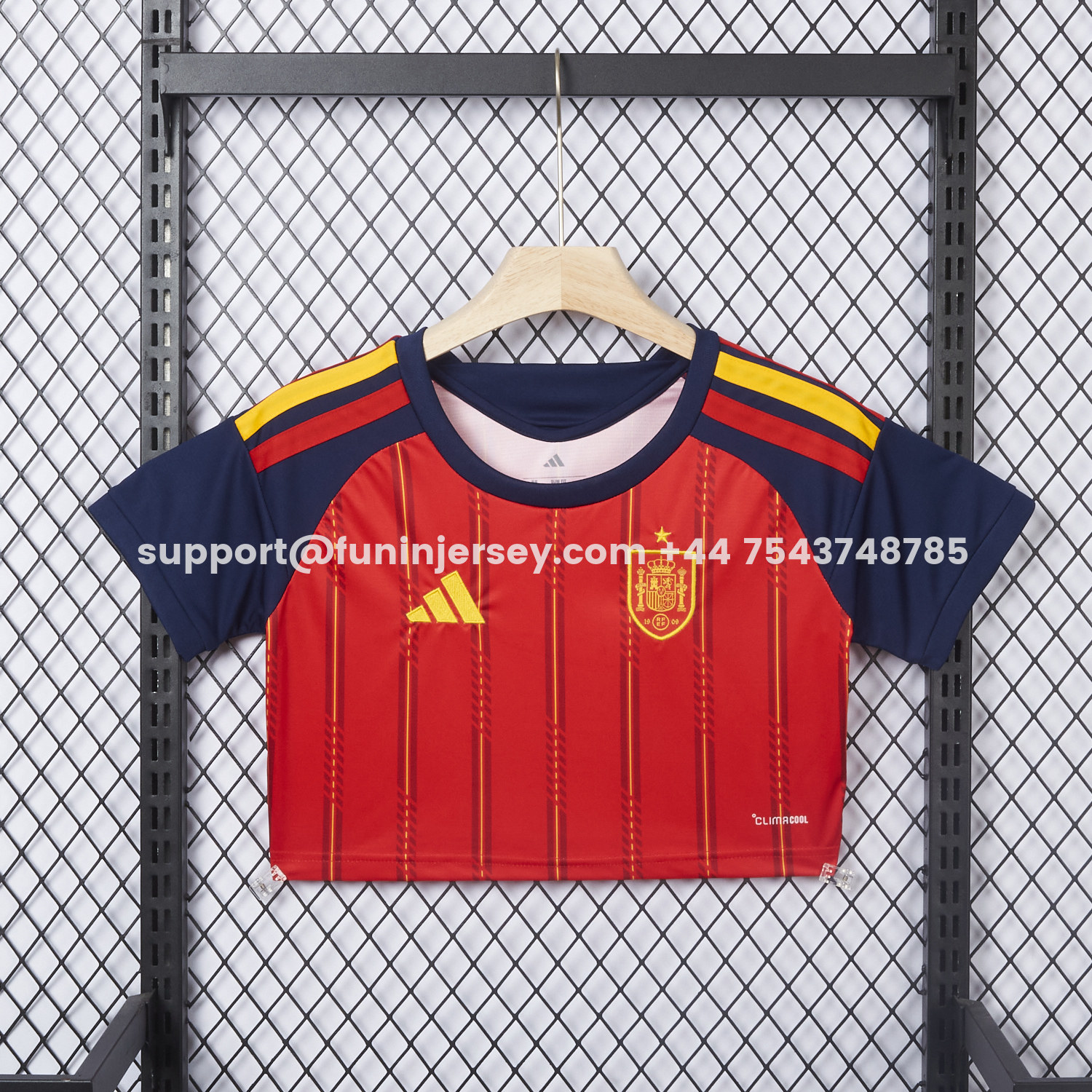 Funinjersey-Women's Spain 2026 Home Cropped Jersey