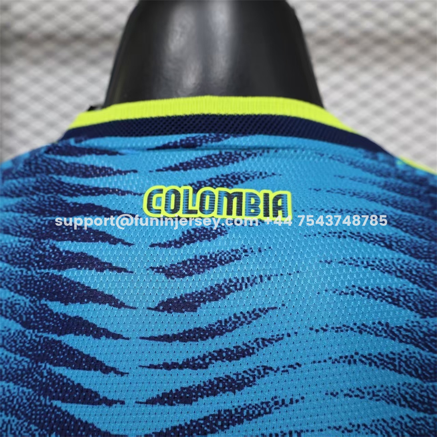 Funinjersey-Colombia 2026 Away Blue Long Sleeves Jersey - Player Version