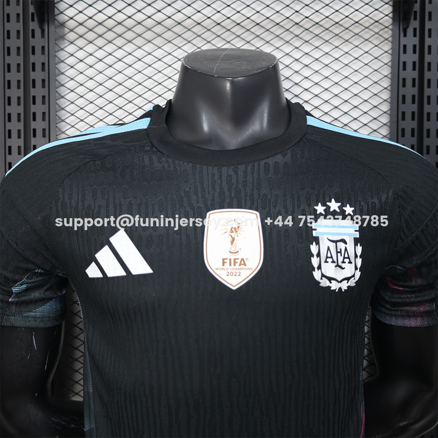 Funinjersey-Argentina 2026 Black Pre-Match Training Jersey - Player Version