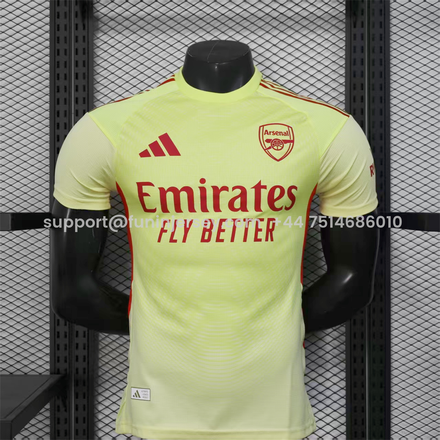 Funinjersey-Arsenal 25-26 Light Yellow Goalkeeper Jersey - Player Version