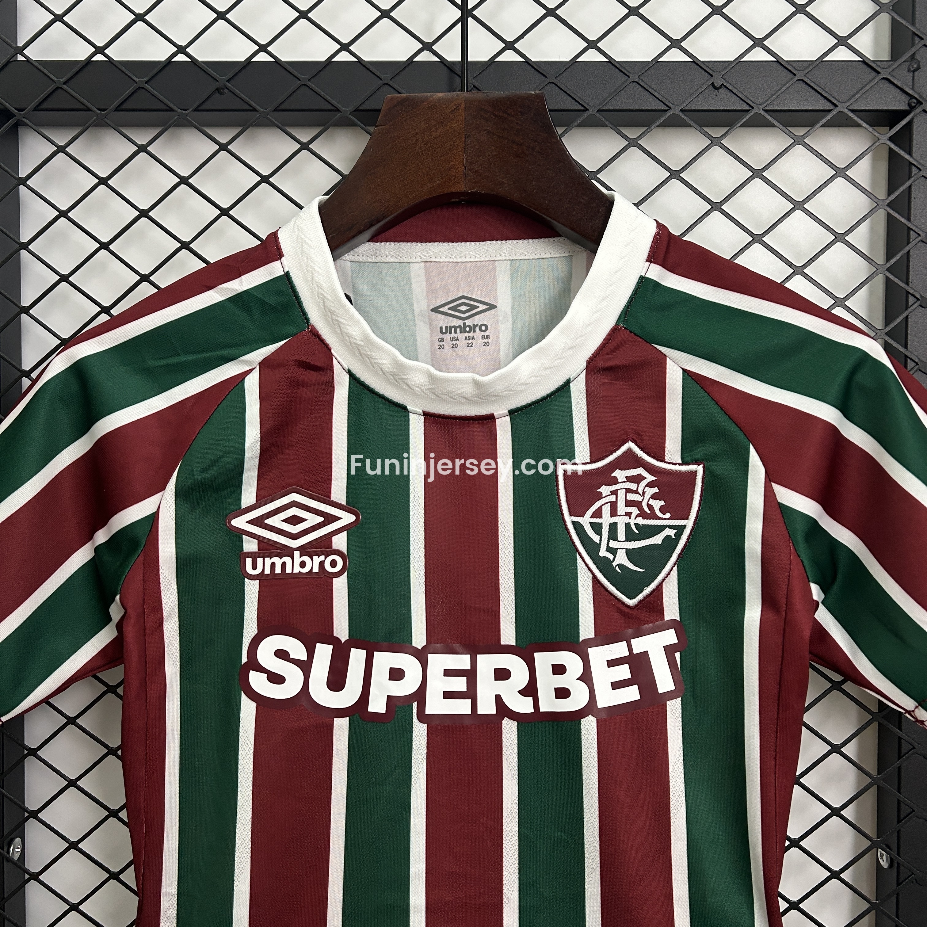 Funinjersey-Fluminense 25-26 Home Kids Kit