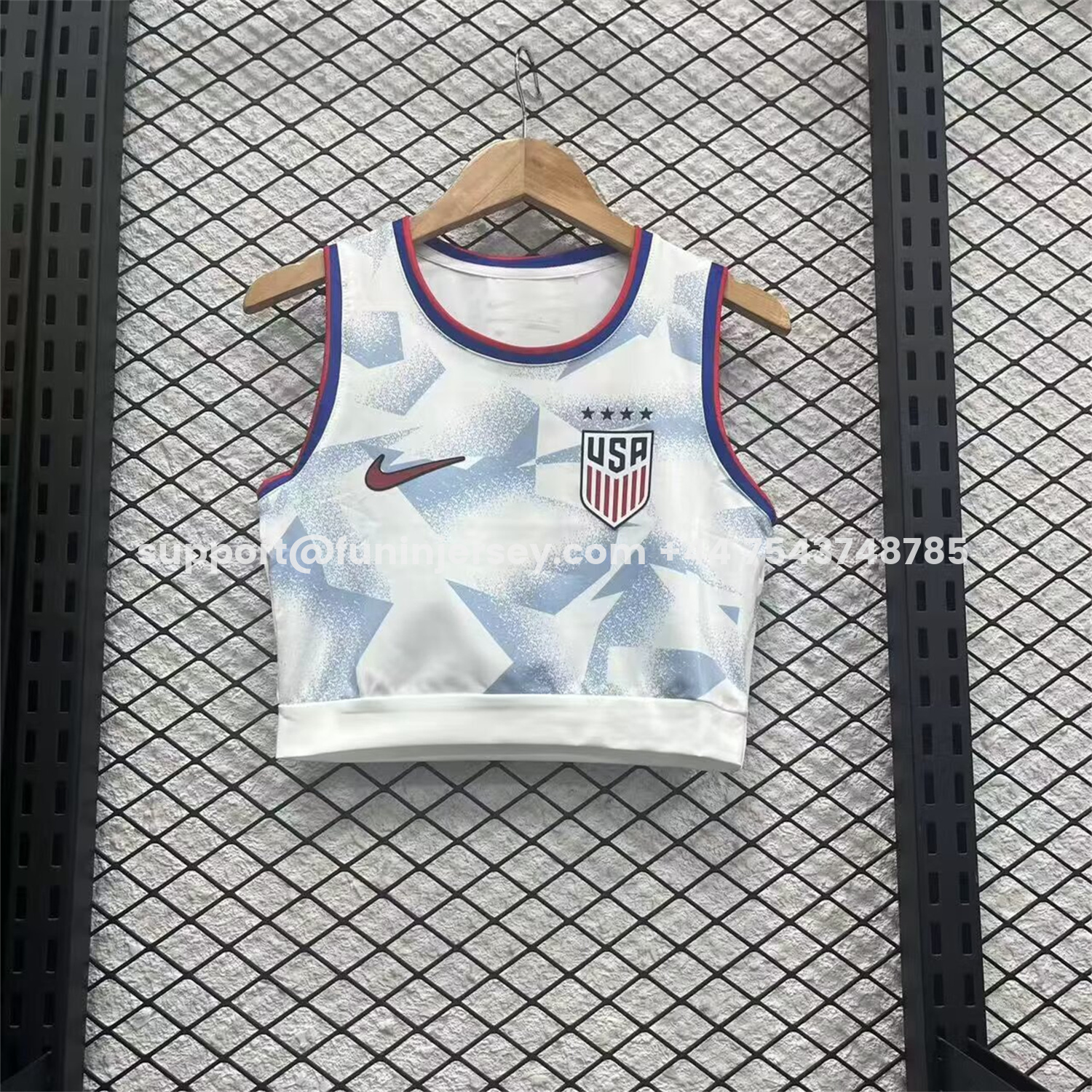 Funinjersey-Women's United States USA 25-26 Women's Team Home Yoga Vest