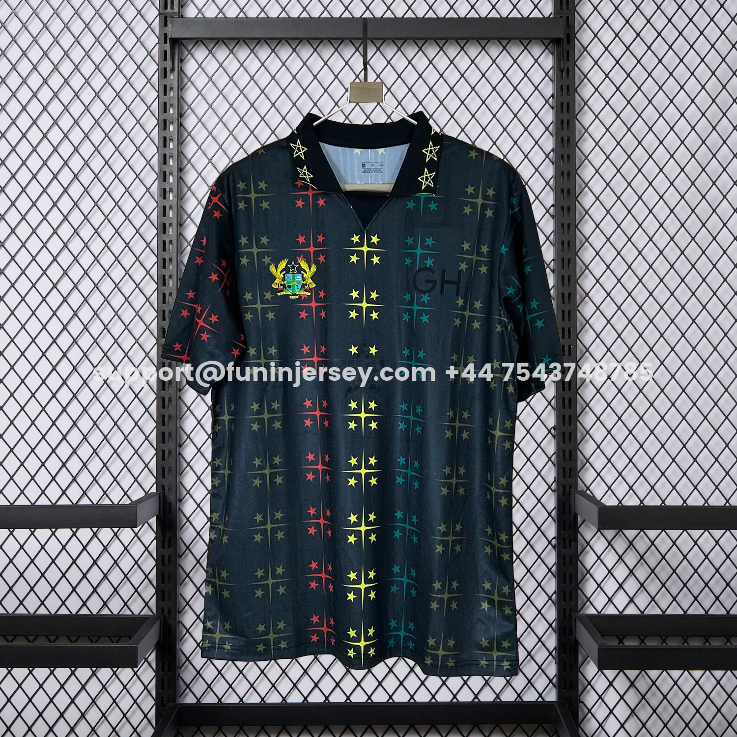 Funinjersey-Ghana 2026 Black Tie Star Special Jersey - Fans Version