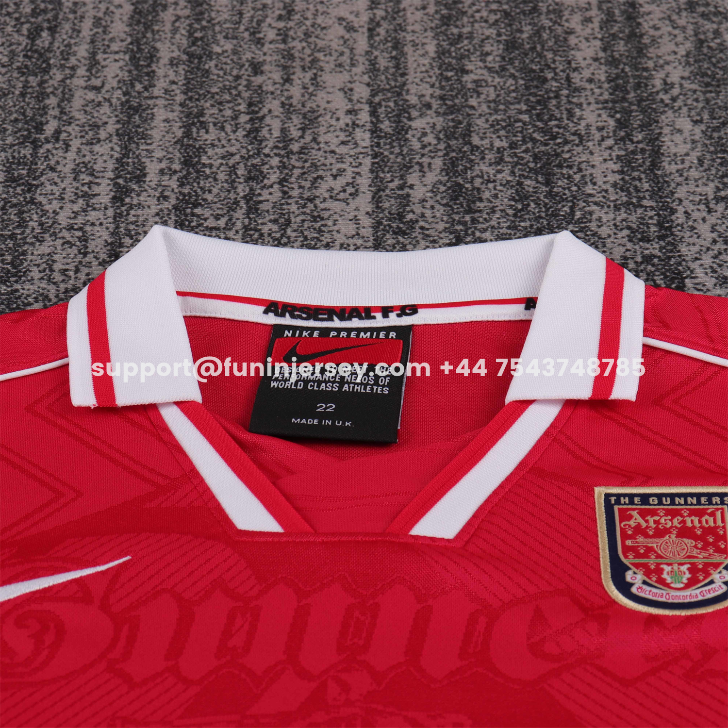 Funinjersey-Retro Arsenal 1996-97 Home Kids Kit