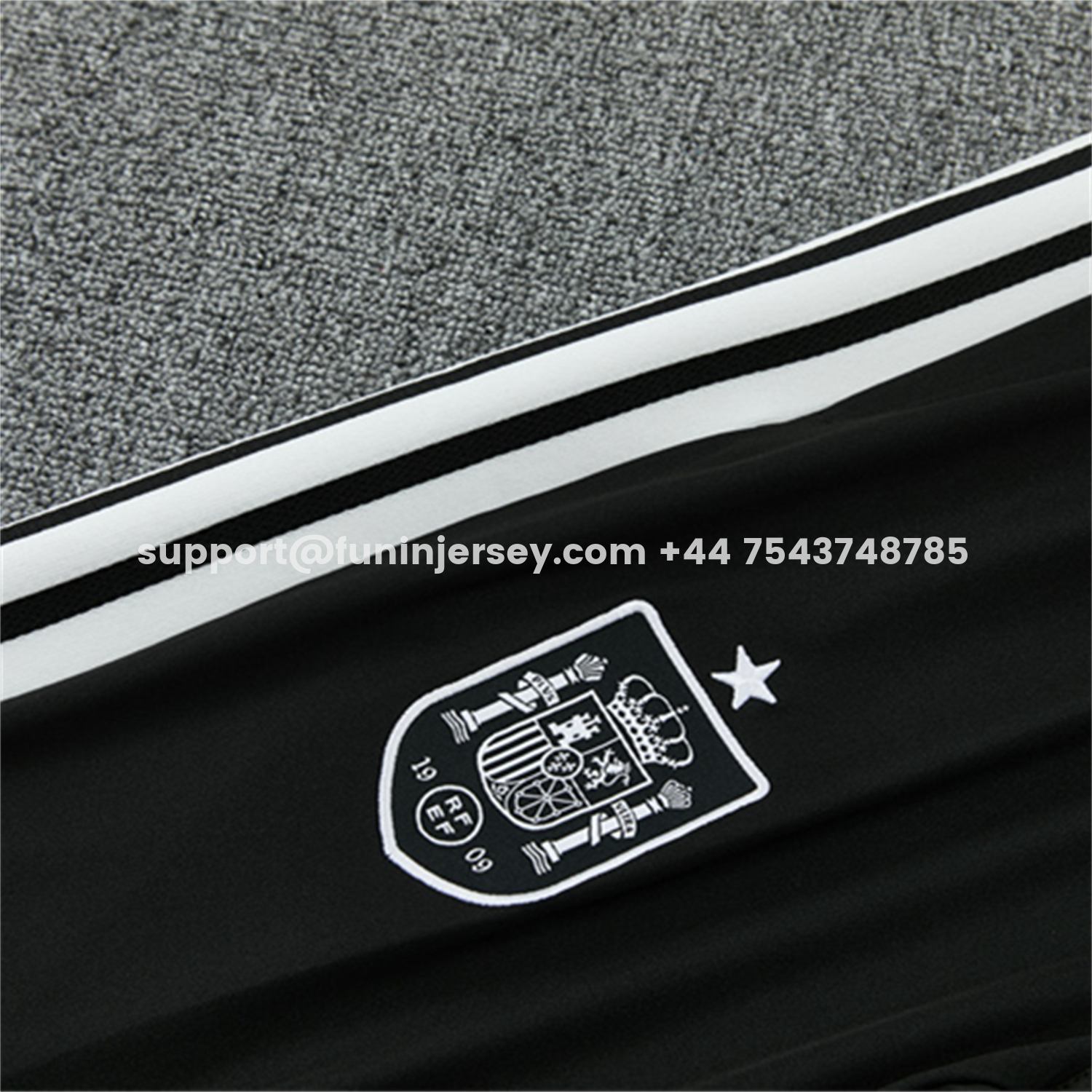 Funinjersey-Spain 2026 Long Sleeve Training Set - Black Top & Black Pants