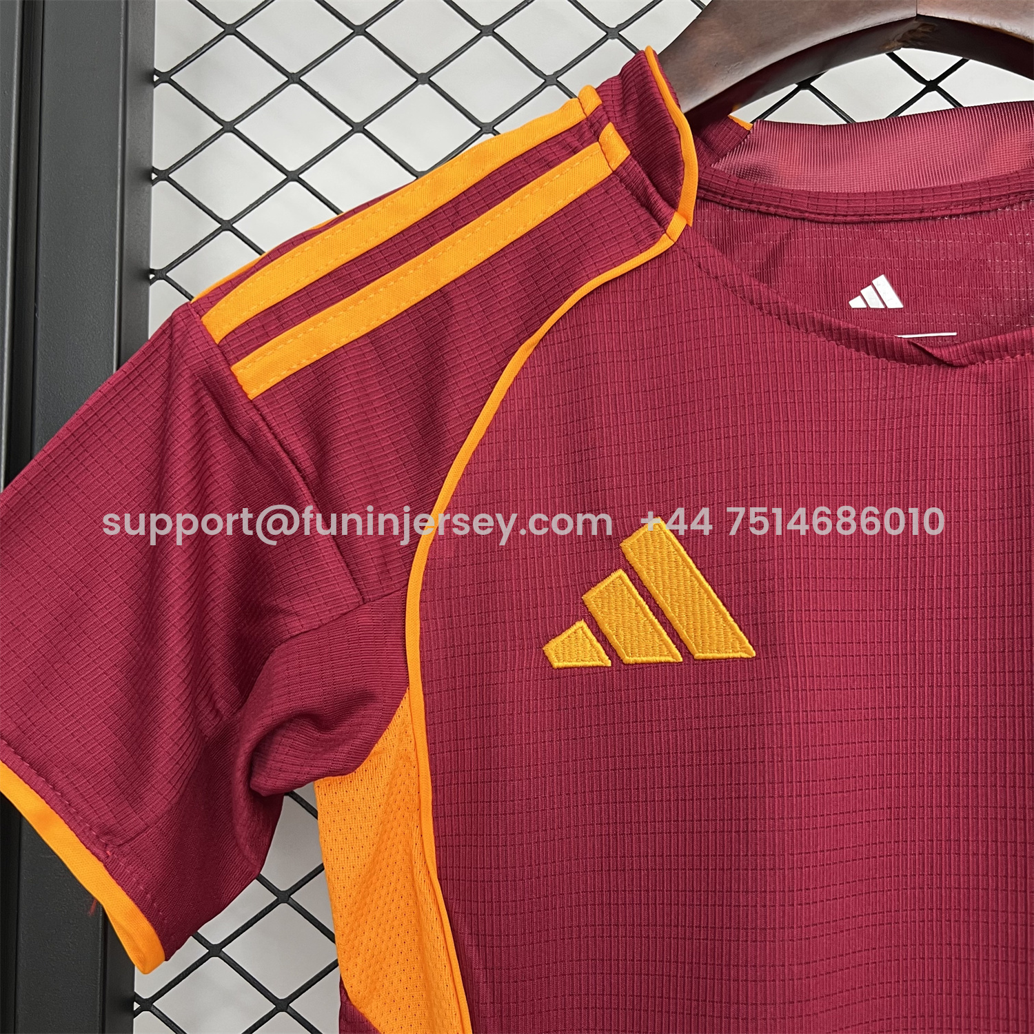 Funinjersey-AS Roma 25-26 Home Unsponsored Kids Kit