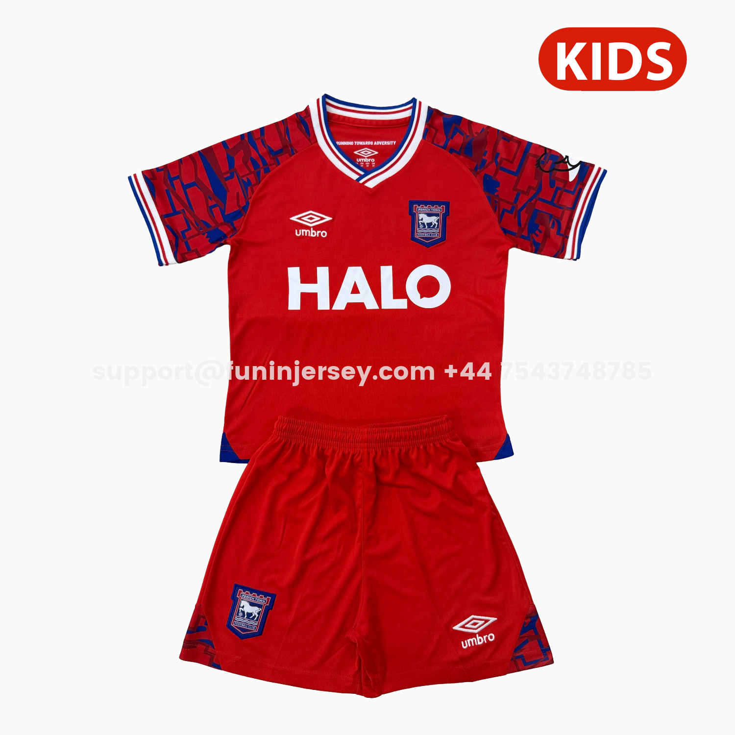 Funinjersey-Ipswich Town 25-26 Away Kids Kit