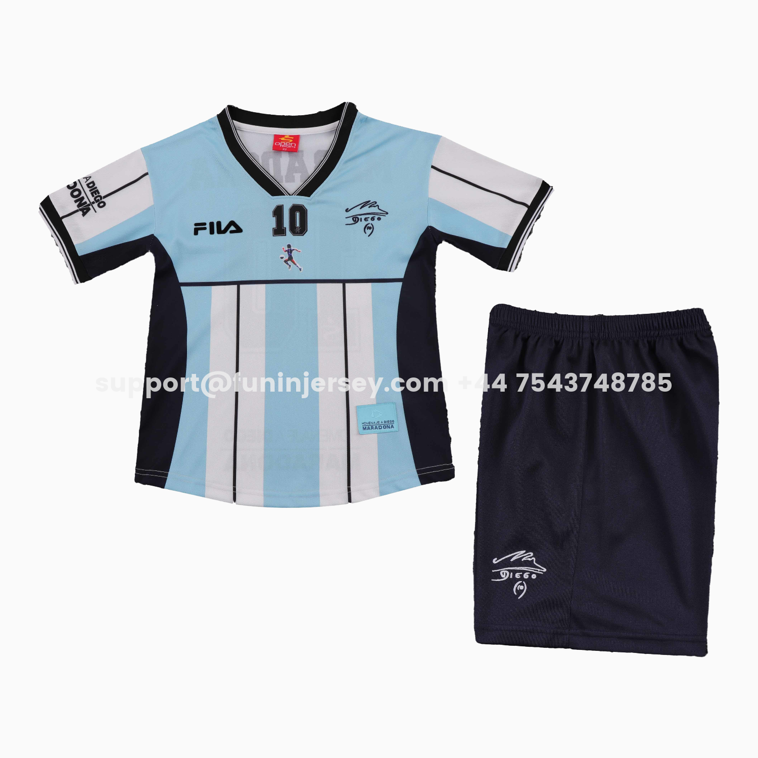 Funinjersey-Retro Argentina 2001 Maradona Special Kids Kit
