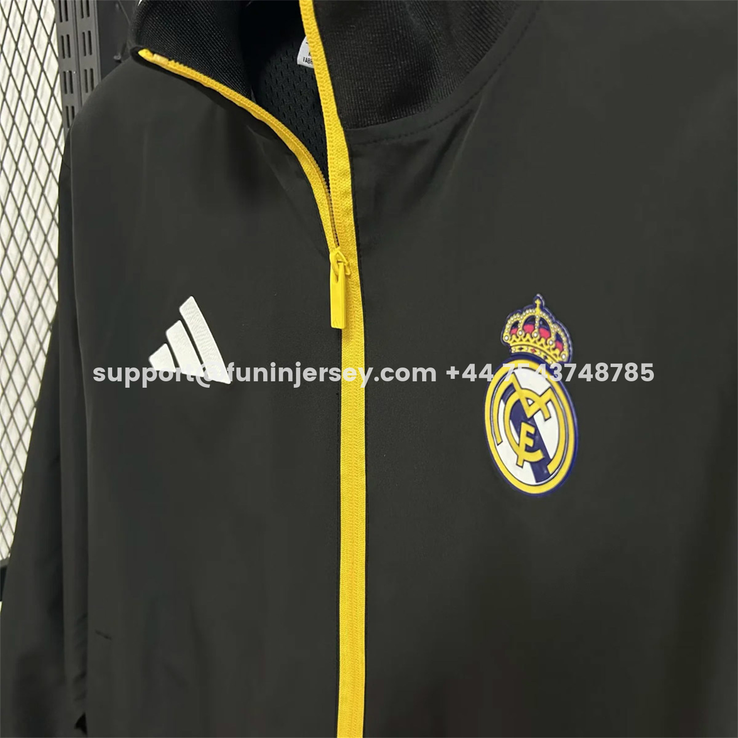 Funinjersey-Real Madrid 25-26 Windbreaker Jacket - Black