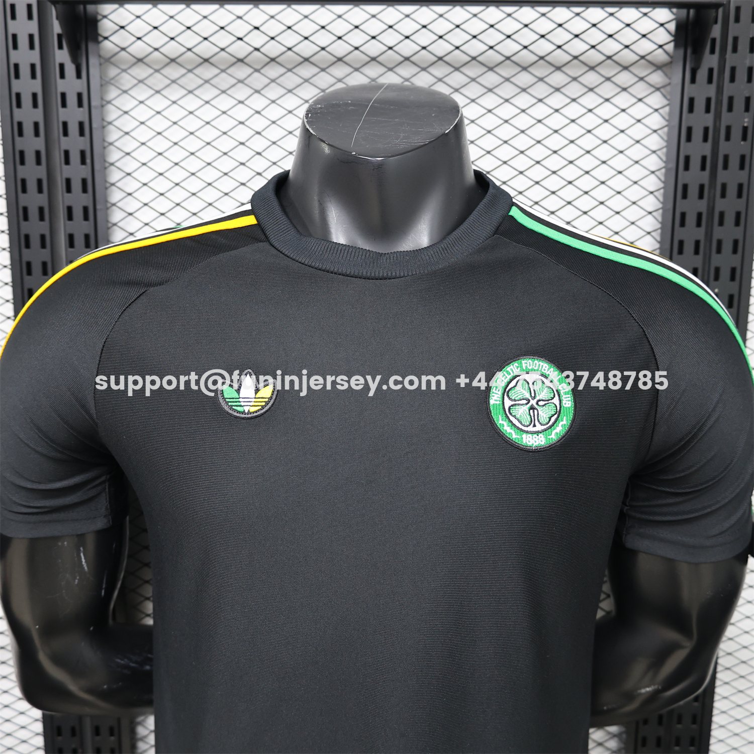 Funinjersey-Celtic 25-26 Retro Style Casual Black Jersey - Player Version