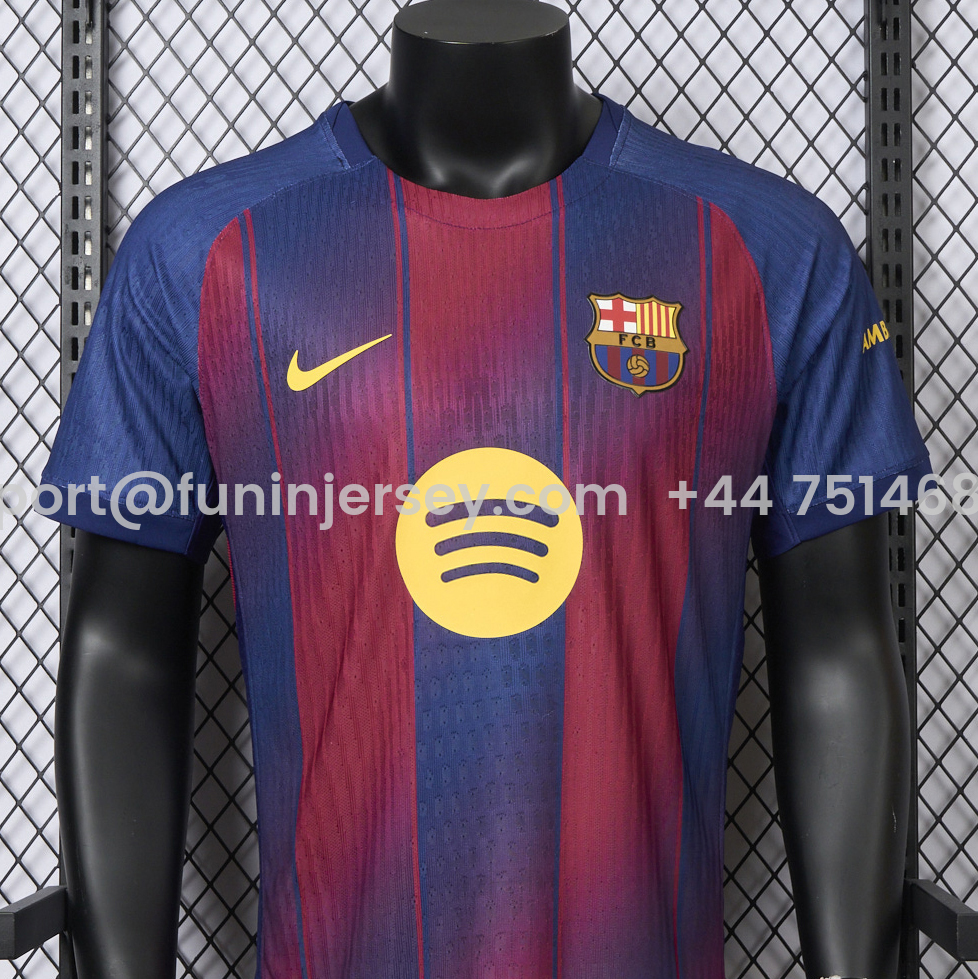 Funinjersey-Barcelona 25-26 Home Jersey - Player Version