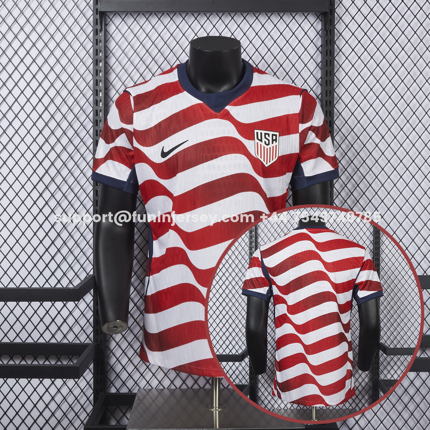 Funinjersey-【Stripes on Both Sides】United States USA 2026 Home Jersey - Player Version