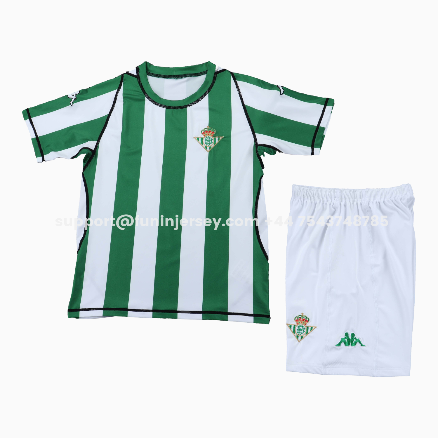 Funinjersey-Retro Real Betis 2003-04 Home Kids Kit