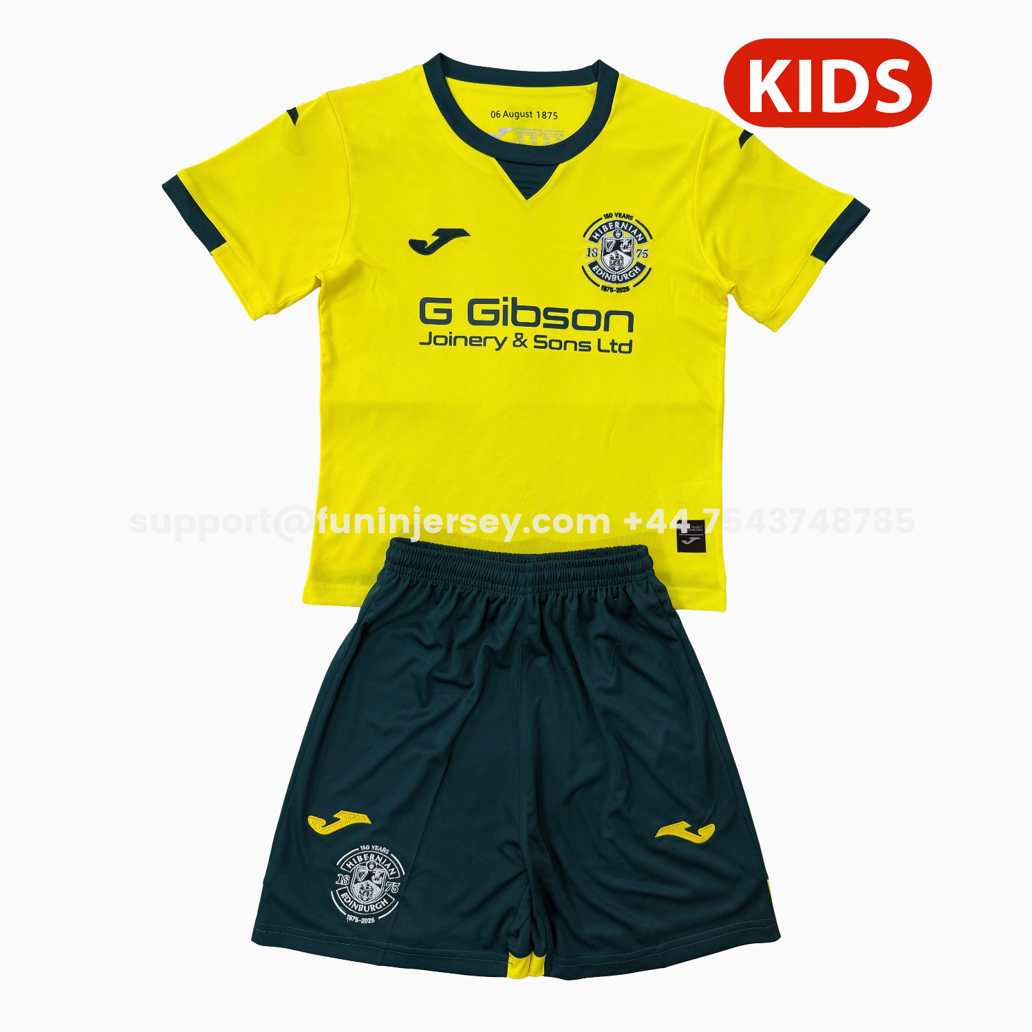 Funinjersey-Hibernian 25-26 Away Kids Kit