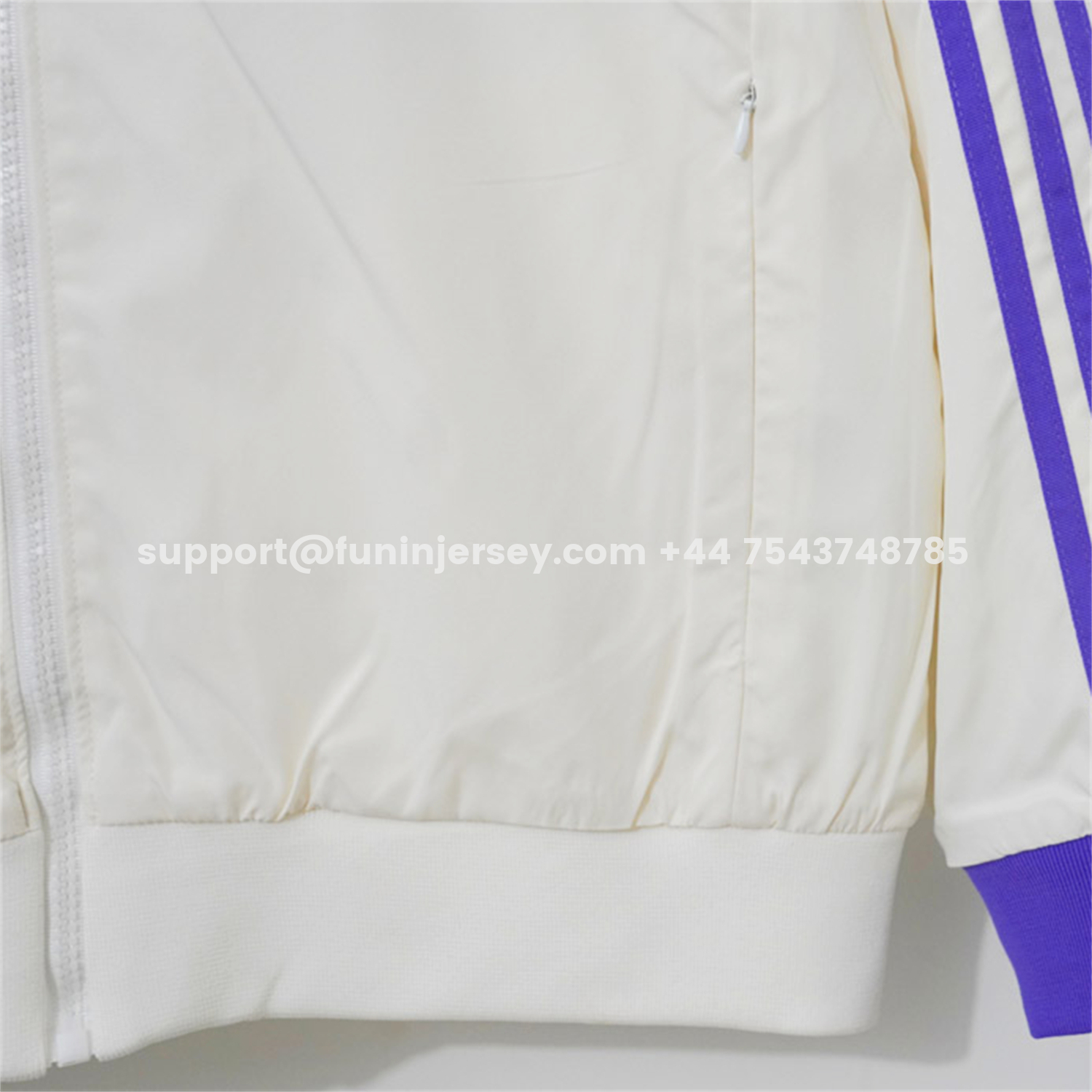Funinjersey-Retro Real Madrid 2024-25 Windbreaker Jacket - Purple And White