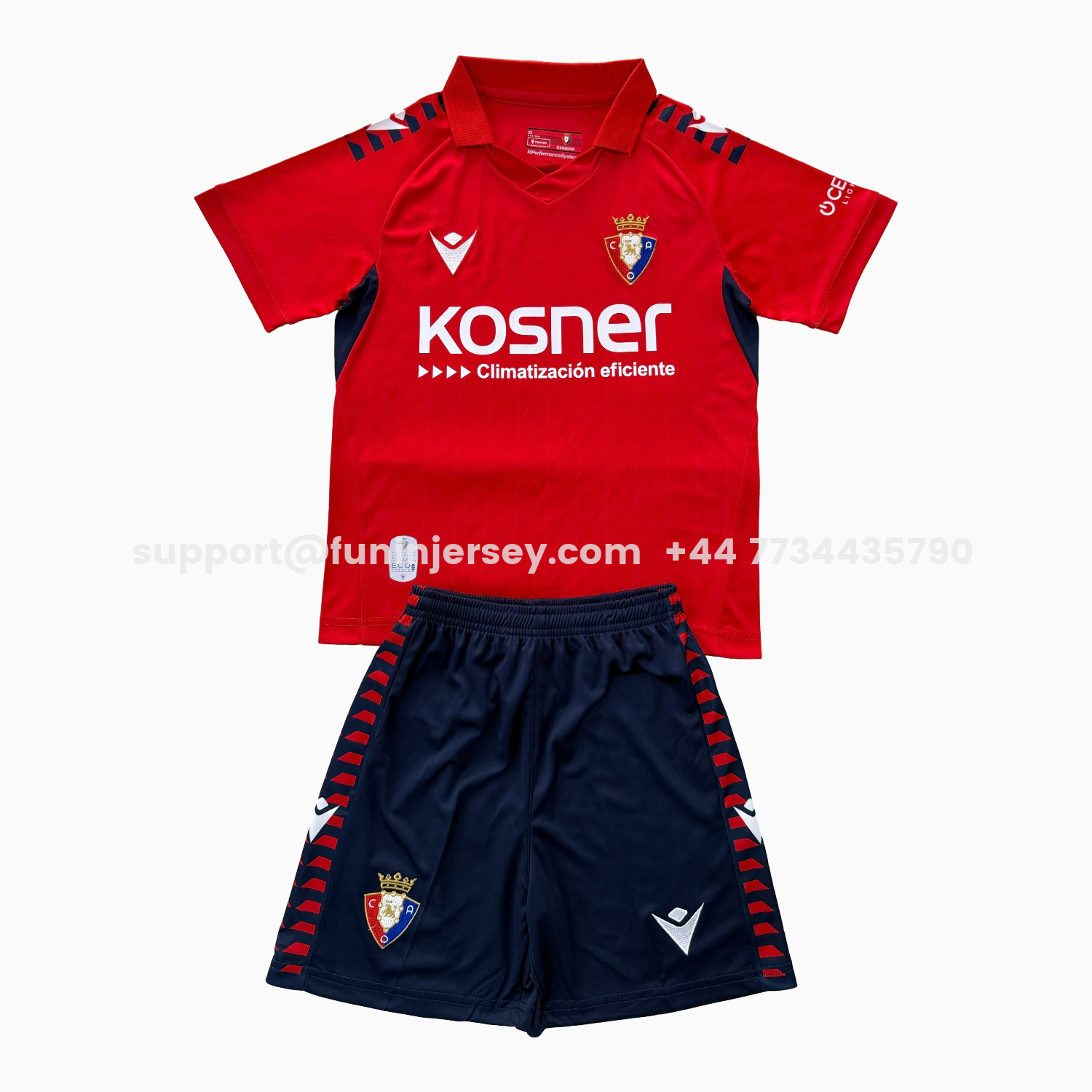 Funinjersey-Osasuna 25-26 Home Men's Adult Jersey Set - Fans Version