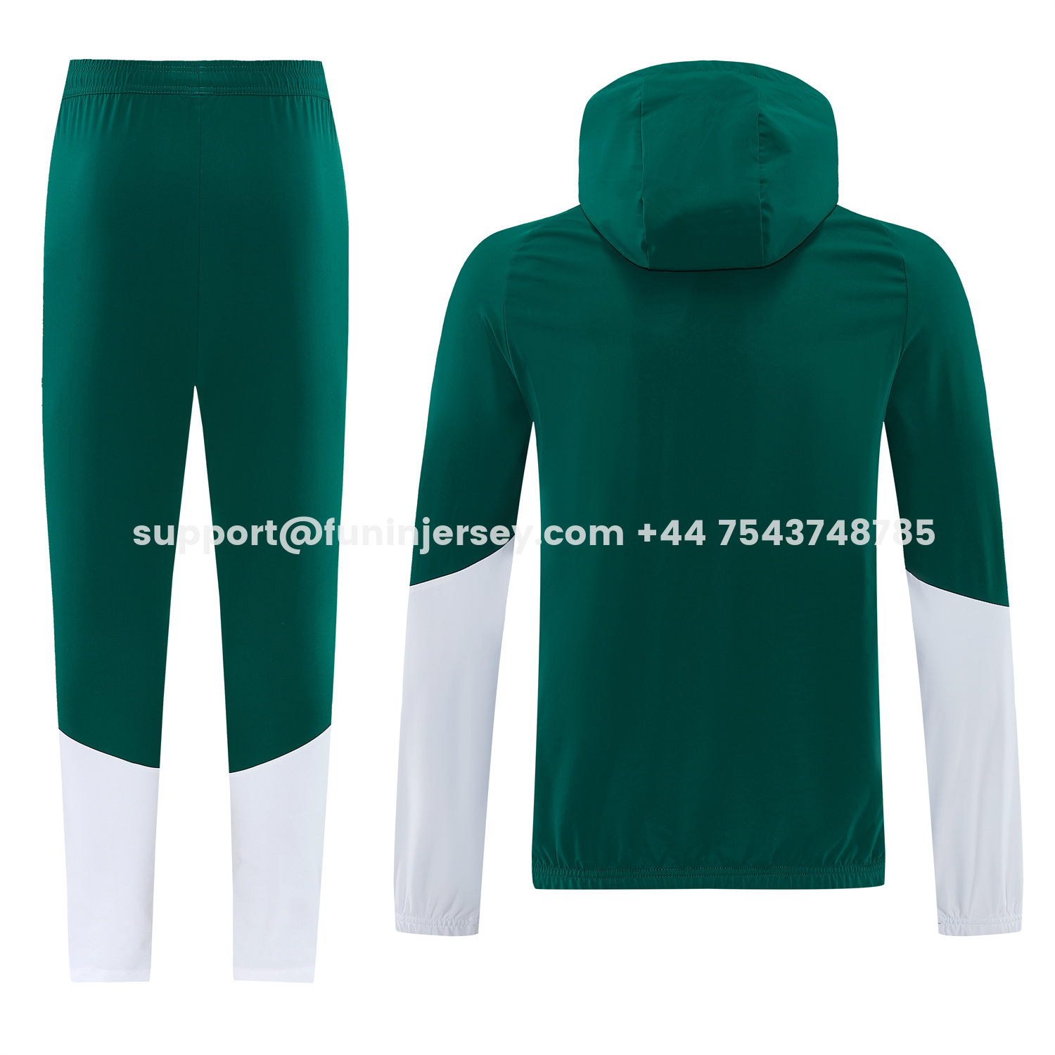 Funinjersey-Italy 2026 Hooded Windbreaker Training Set - Green Top & Pants