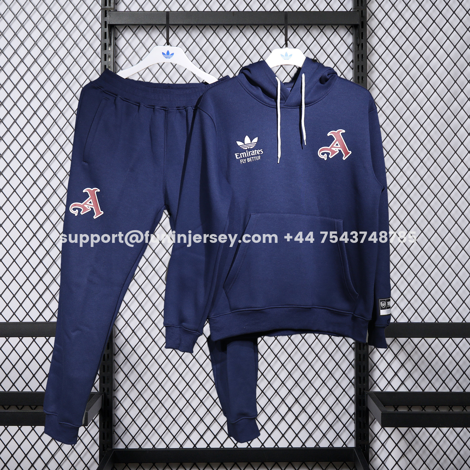 Funinjersey-Arsenal 25-26 Pure Color Training Set - Dark Blue Top and Dark Blue Pants