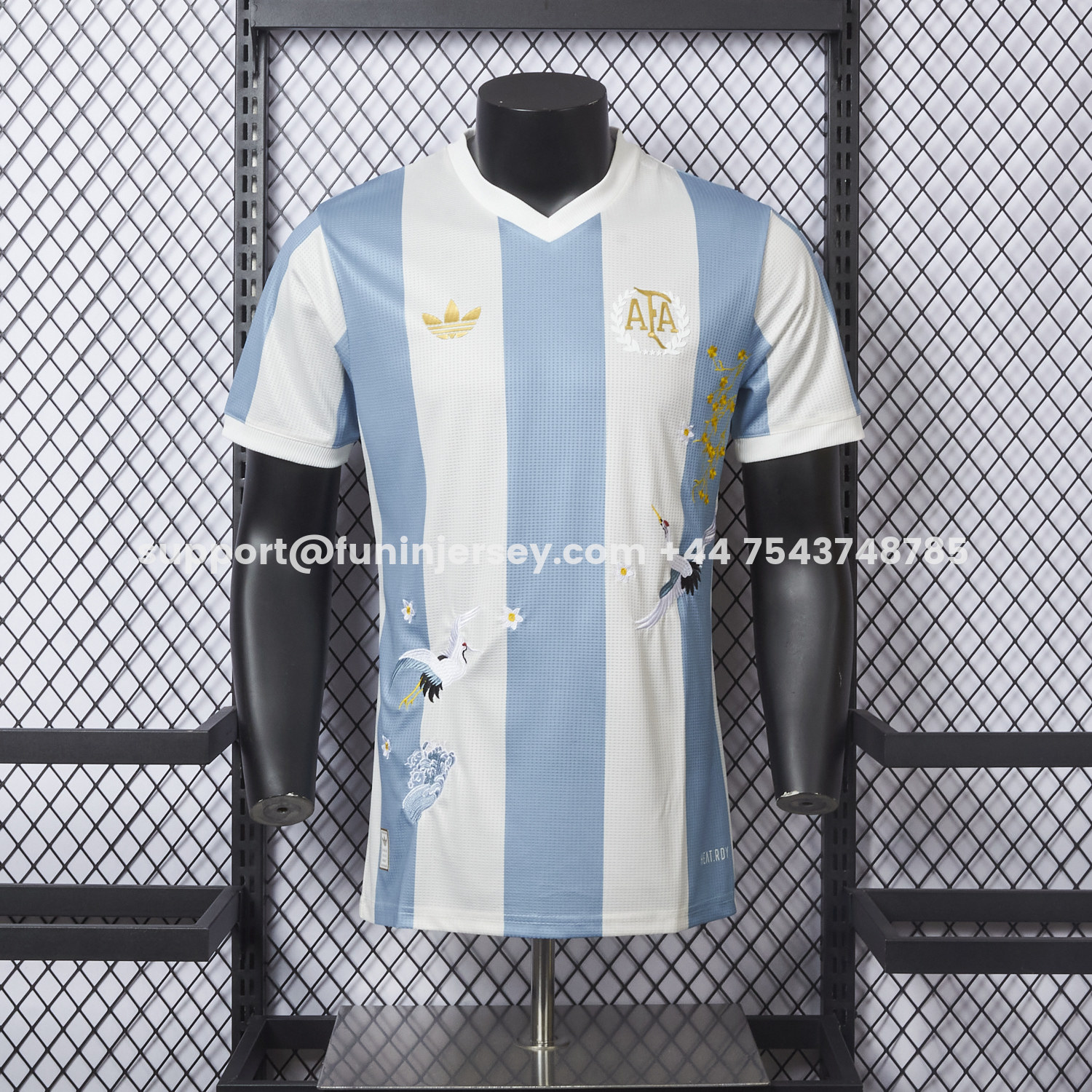 Funinjersey-【Embroidered Flower Version】Argentina 25-26 50th Anniversary Jersey - Player Version