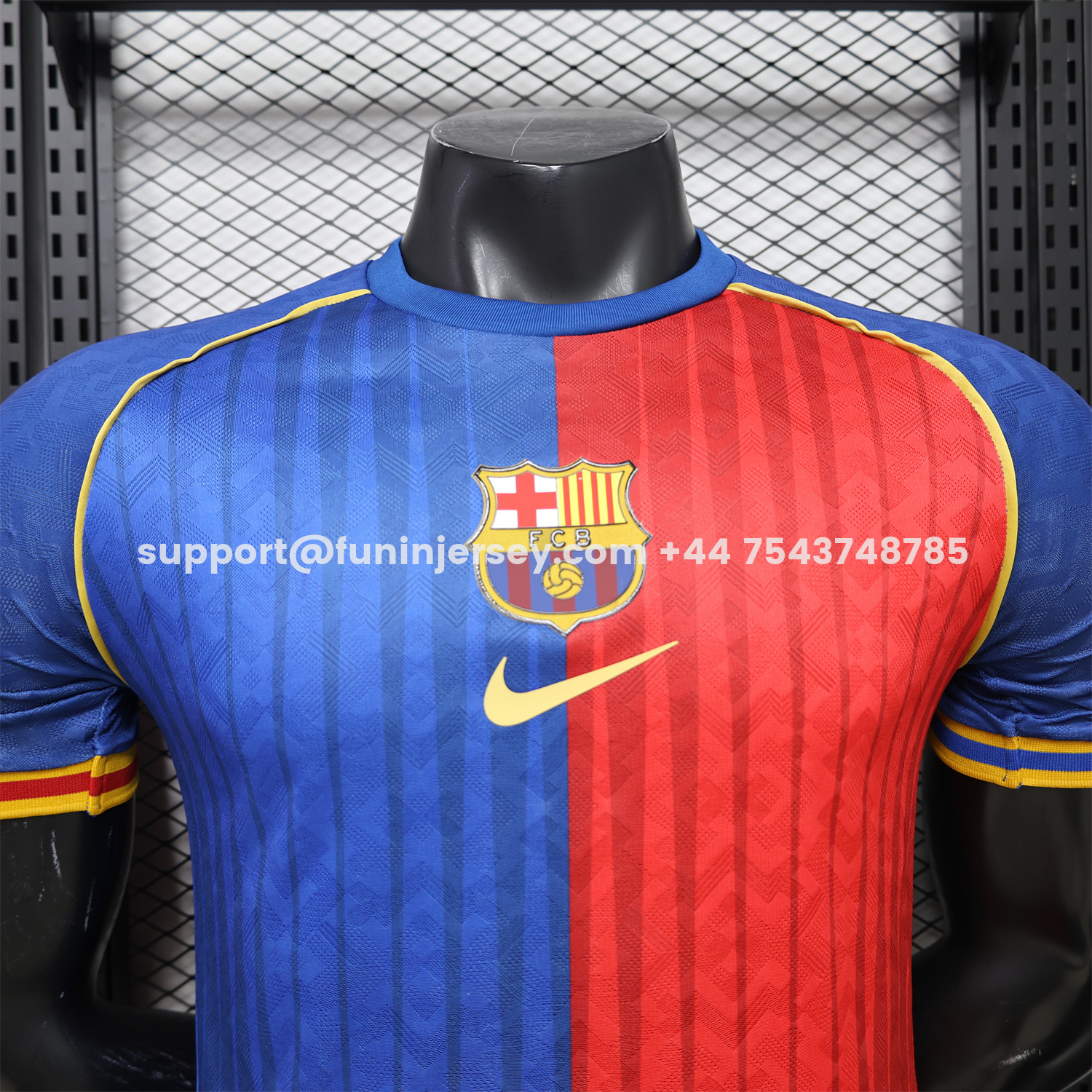 Funinjersey-Barcelona 26-27 Red Blue Retro Style Casual Jersey - Player Version