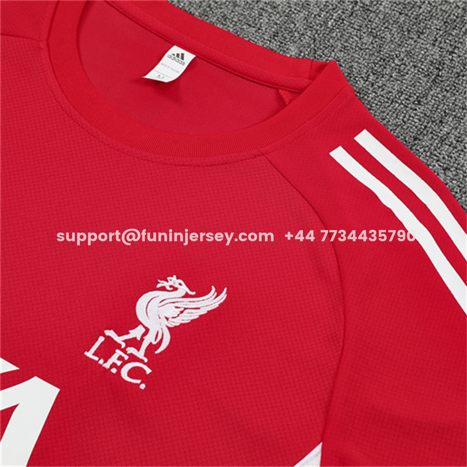 Funinjersey-Liver.pool 25-26 Kids Short-Sleeve Training Set - Red Top & Black Shorts