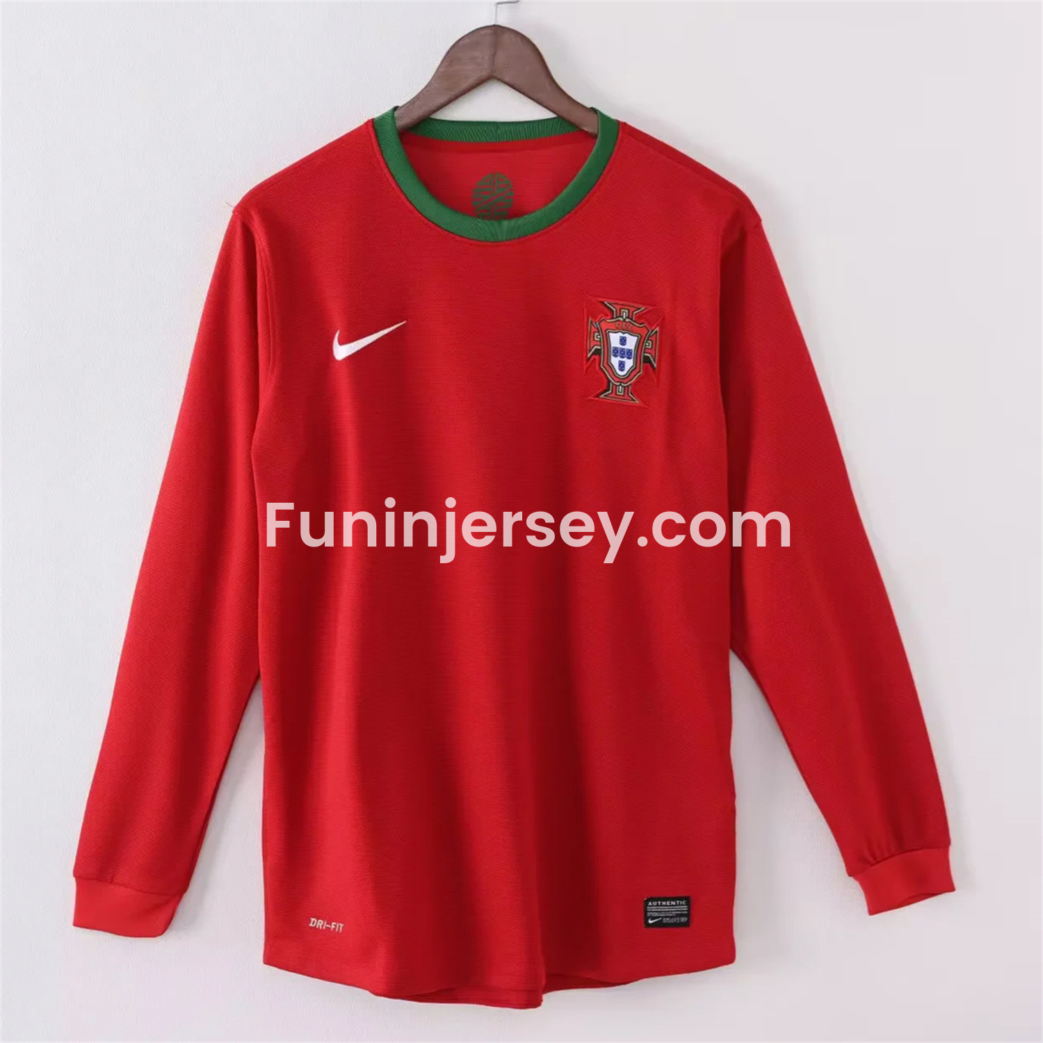Funinjersey-Retro Portugal 2012 Home Long Sleeves Jersey