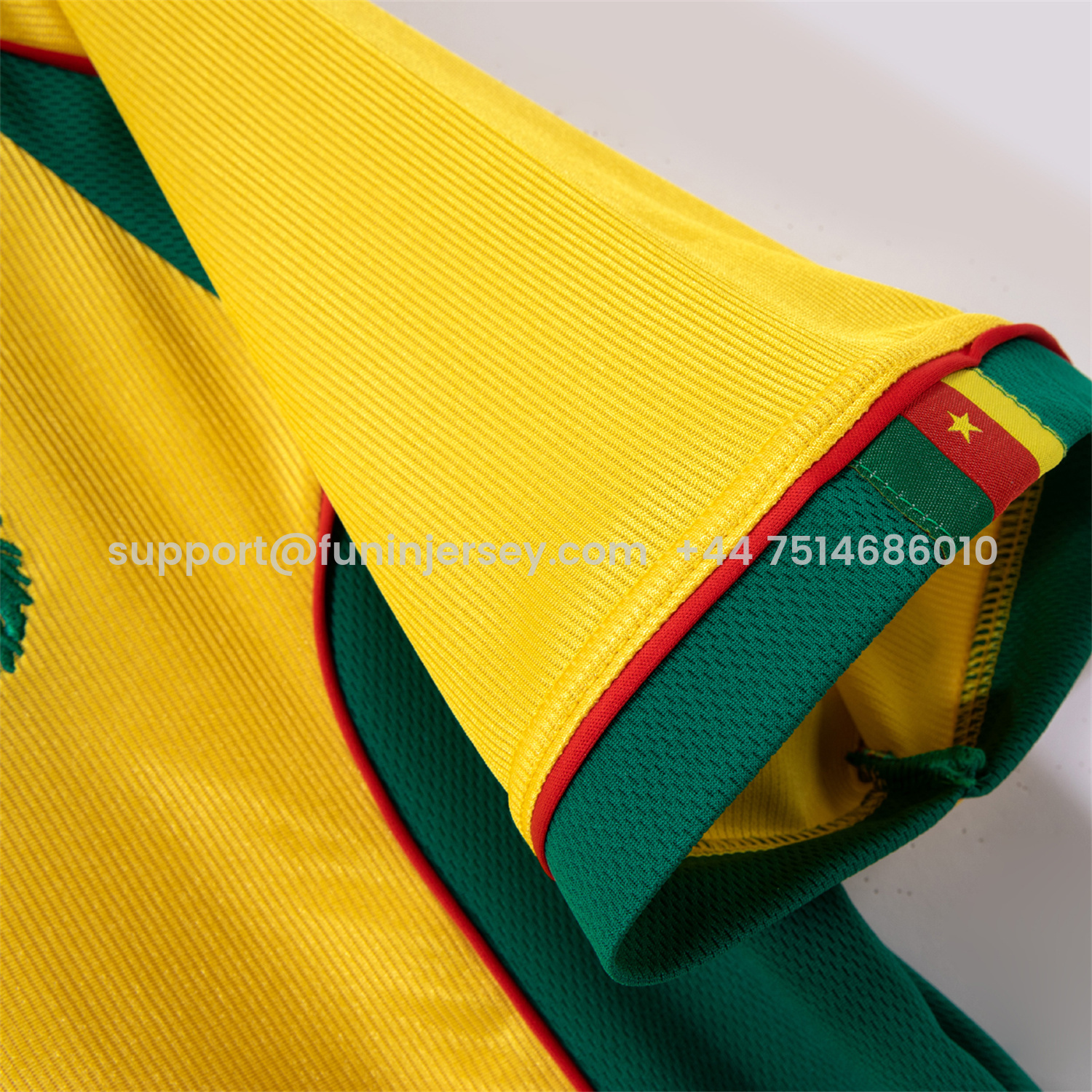 Funinjersey-Retro Cameroon 1998-99 Away Yellow Jersey