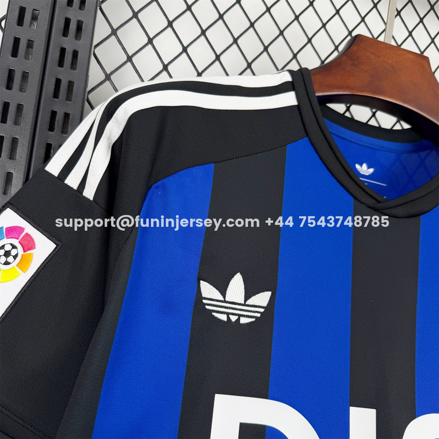 Funinjersey-Real Oviedo 25-26 Deep Black With Royal Blue 100th Anniversary Jersey - Fans Version