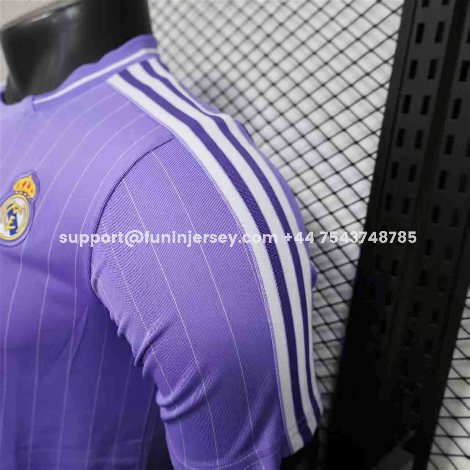 Funinjersey-Real Madrid 25-26 Icon Range Trefoil Light Purple Travel Jersey - Player Version