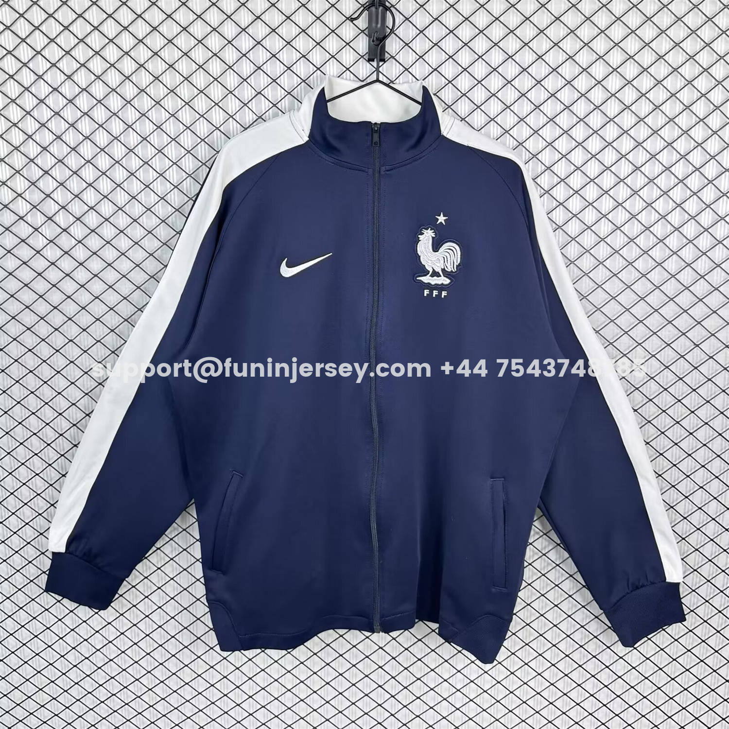 Funinjersey-Retro France 2014 Home Windbreaker