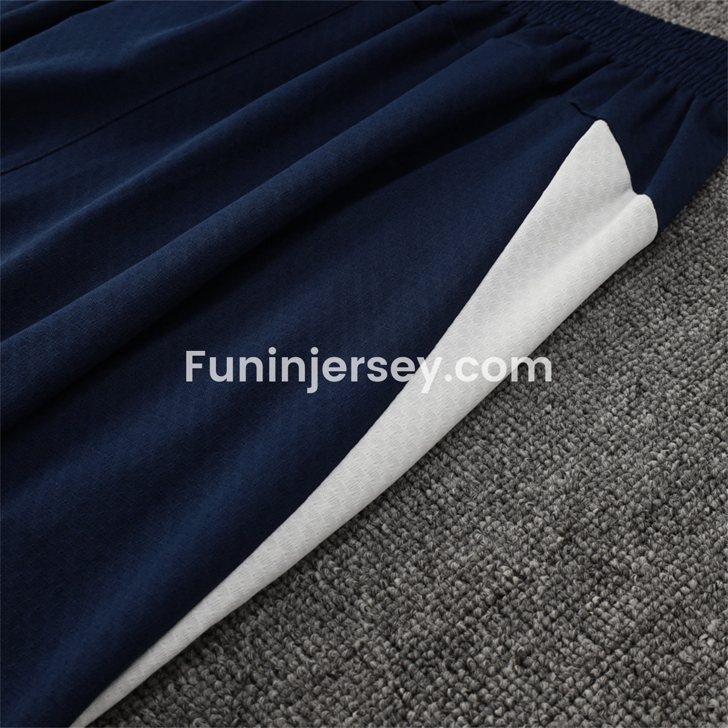 Funinjersey-Portugal 25-26 Short-Sleeve Training Set - Off White Top and Deep Blue Shorts