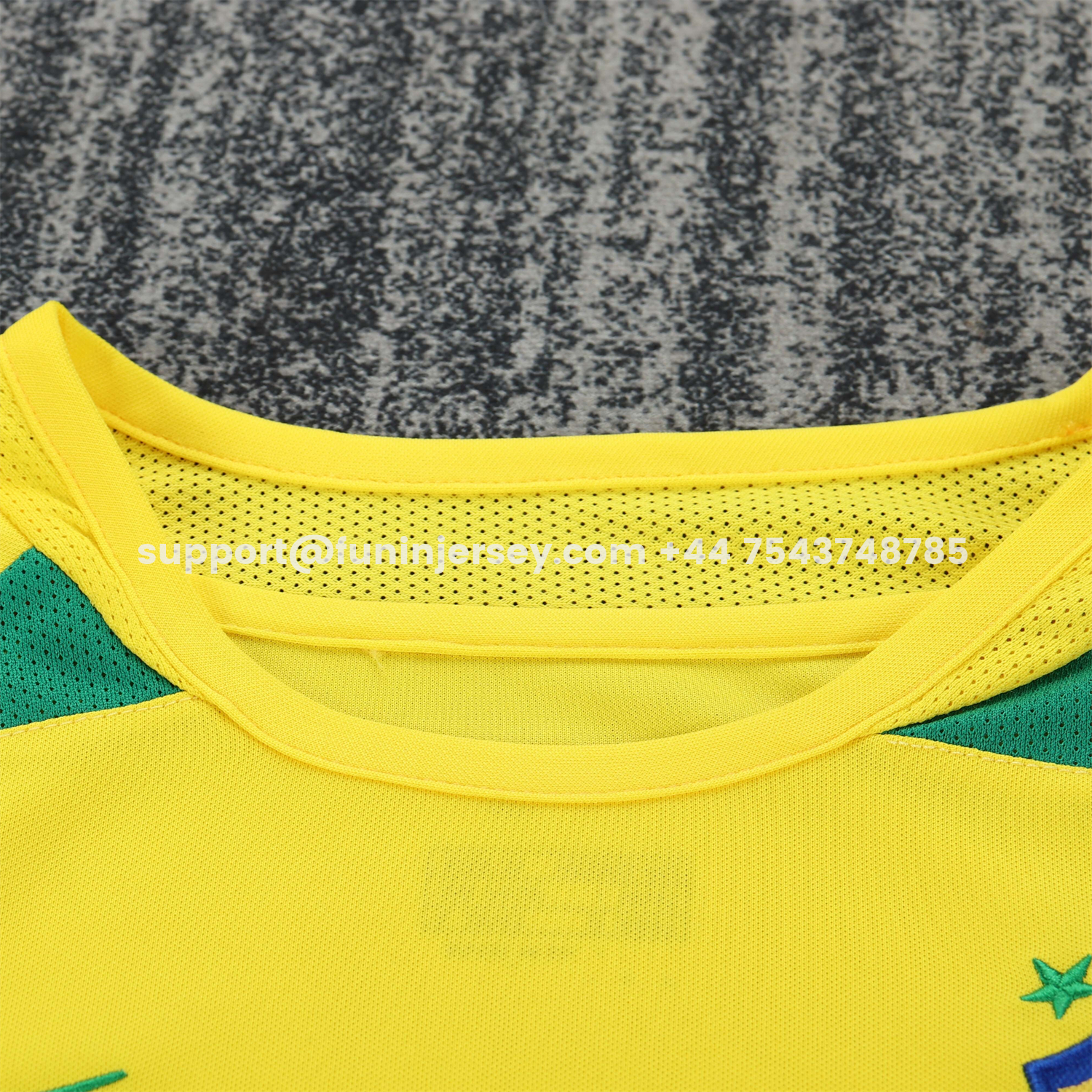 Funinjersey-Retro Brazil 2002 Home Long Sleeves Kids Kit