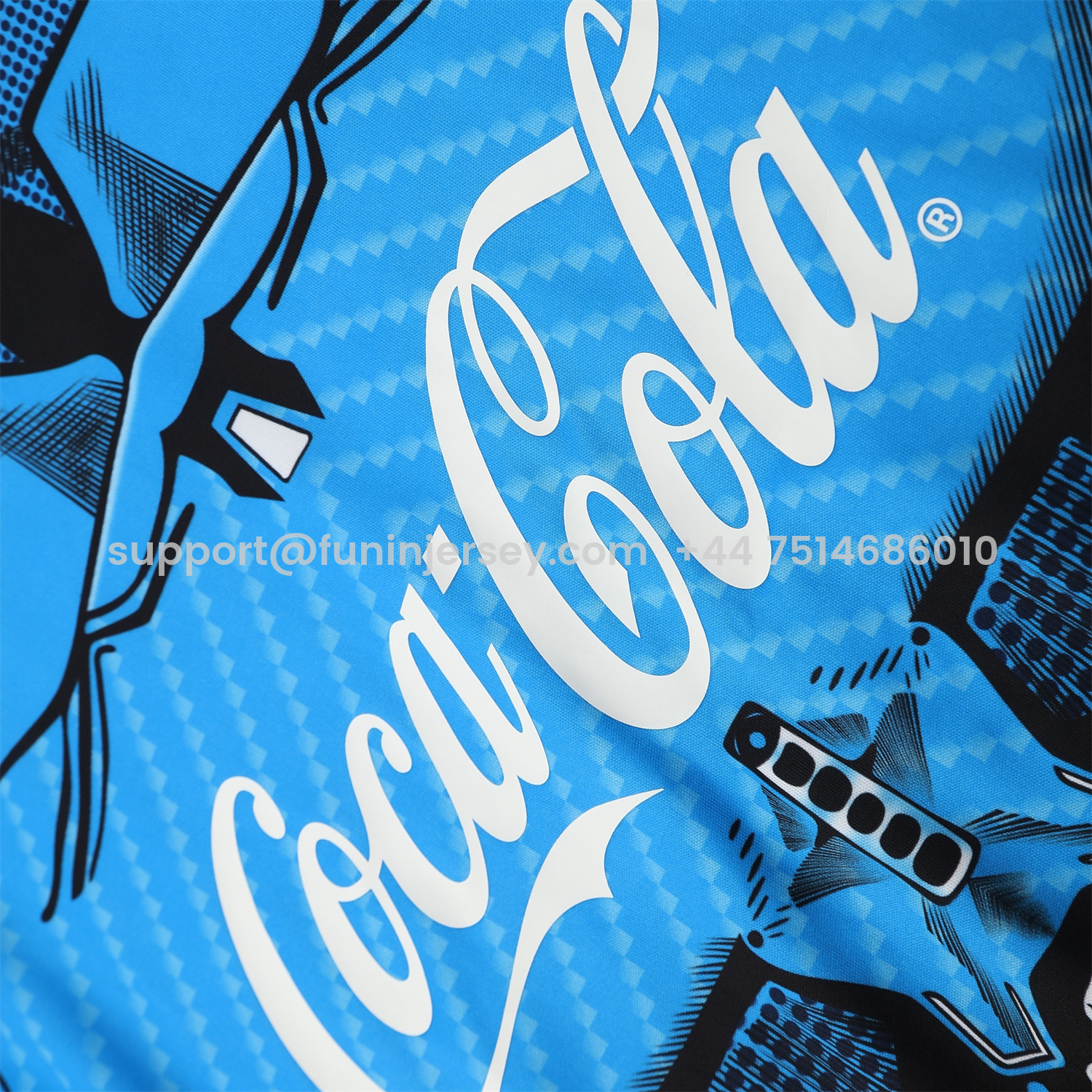 Funinjersey-Napoli 25-26 Vest Training Set - Blue Mecha Vest & Black Shorts