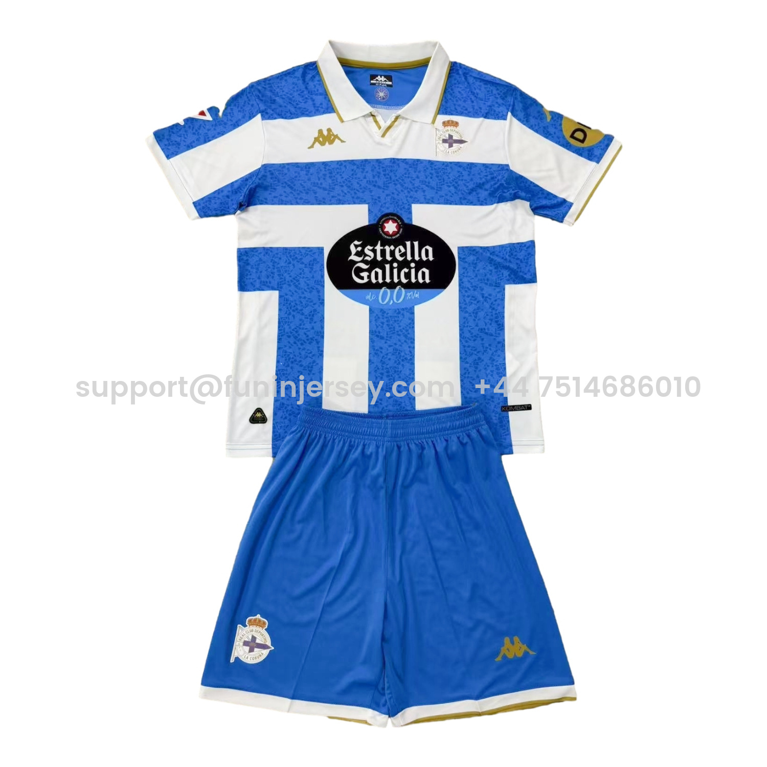 Funinjersey-Deportivo de La Coruña 25-26 Home Men's Adult Jersey Set - Fans Version