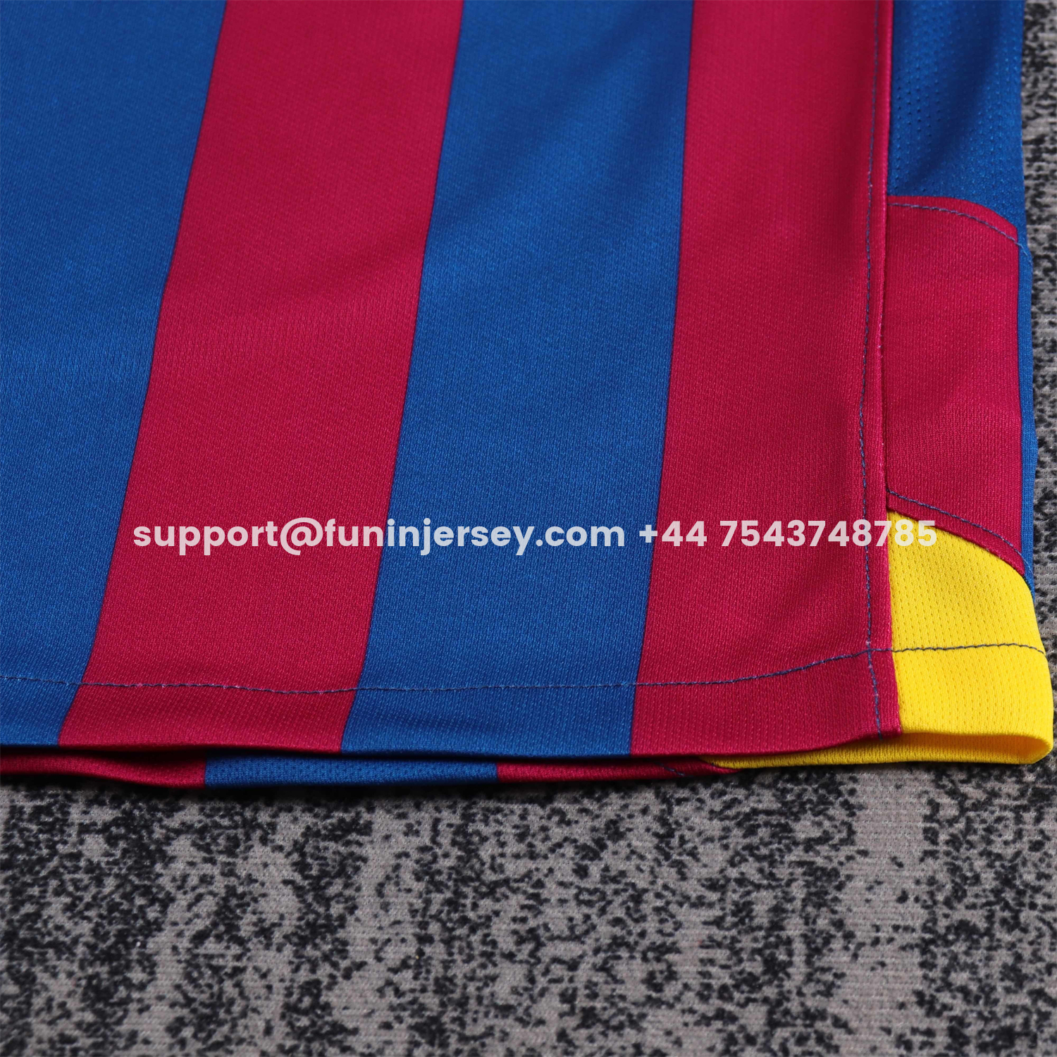 Funinjersey-Retro Barcelona 2005-06 Home Stadium Kids Kit - Champions League Version