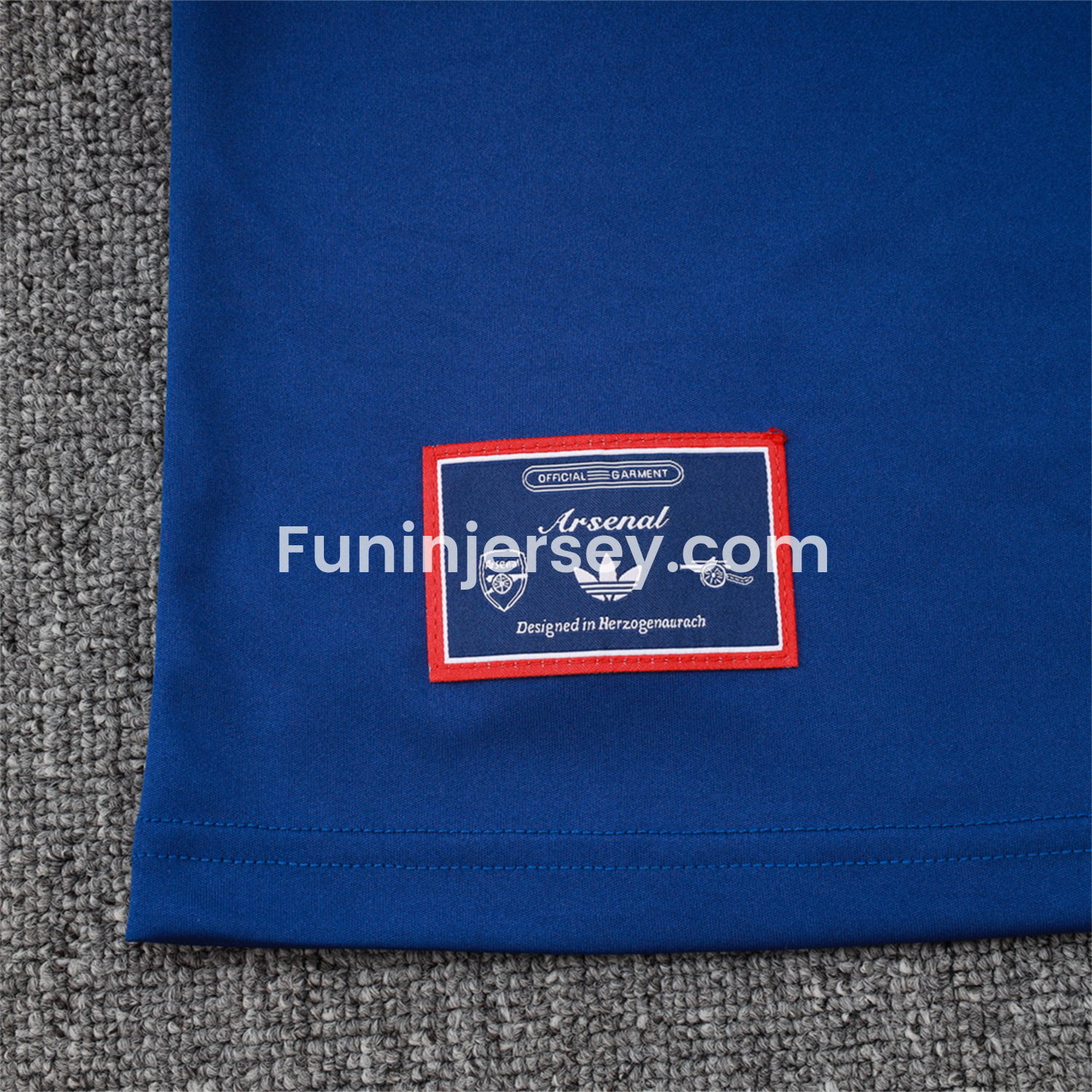 Funinjersey-Arsenal 25-26 Throwback Trefoil Vest Training Set - Royal Blue Vest and Shorts
