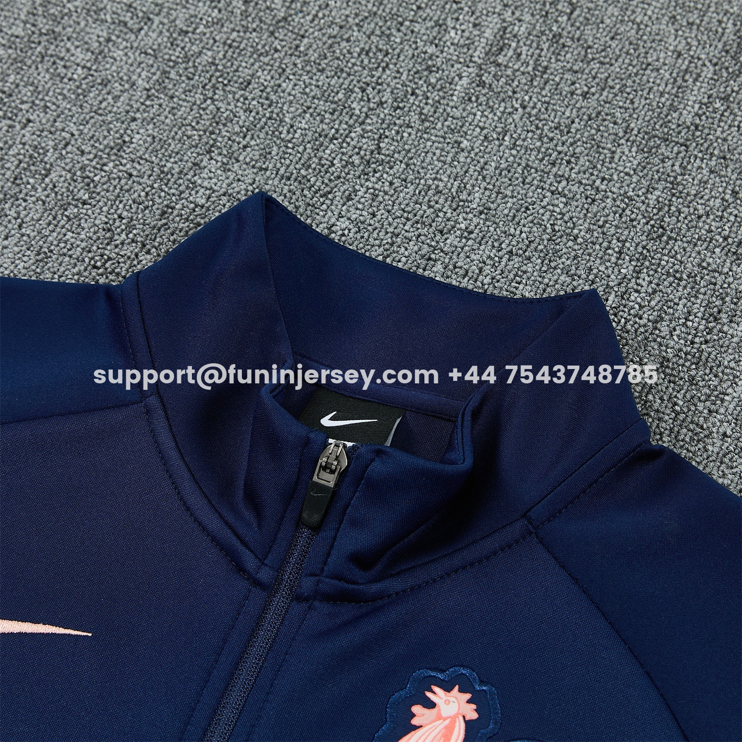 Funinjersey-France 2026 Jacket Training Tracksuit - Dark Blue Jackets & Pants