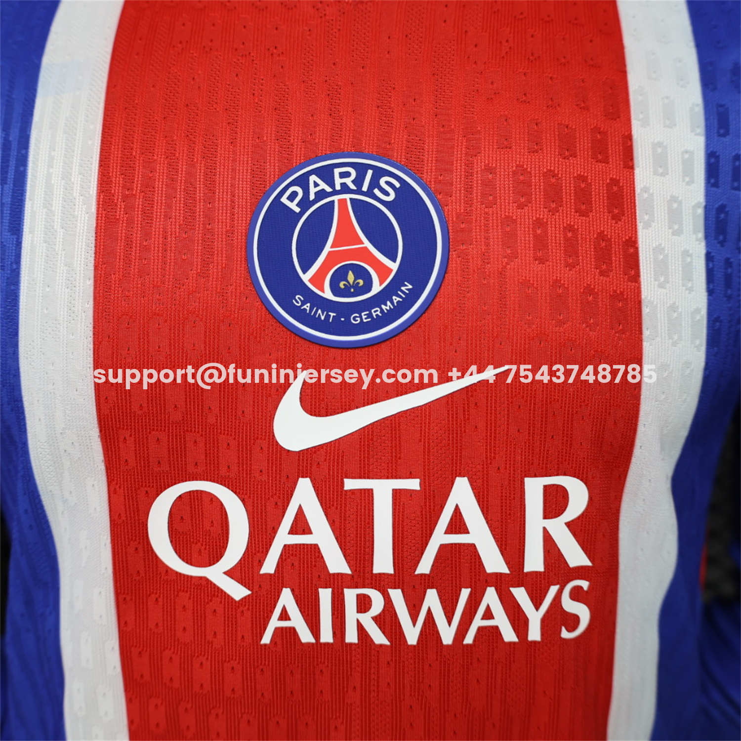 Funinjersey-Paris Saint-Germain PSG 26-27 Home Long Sleeves Jersey - Player Version