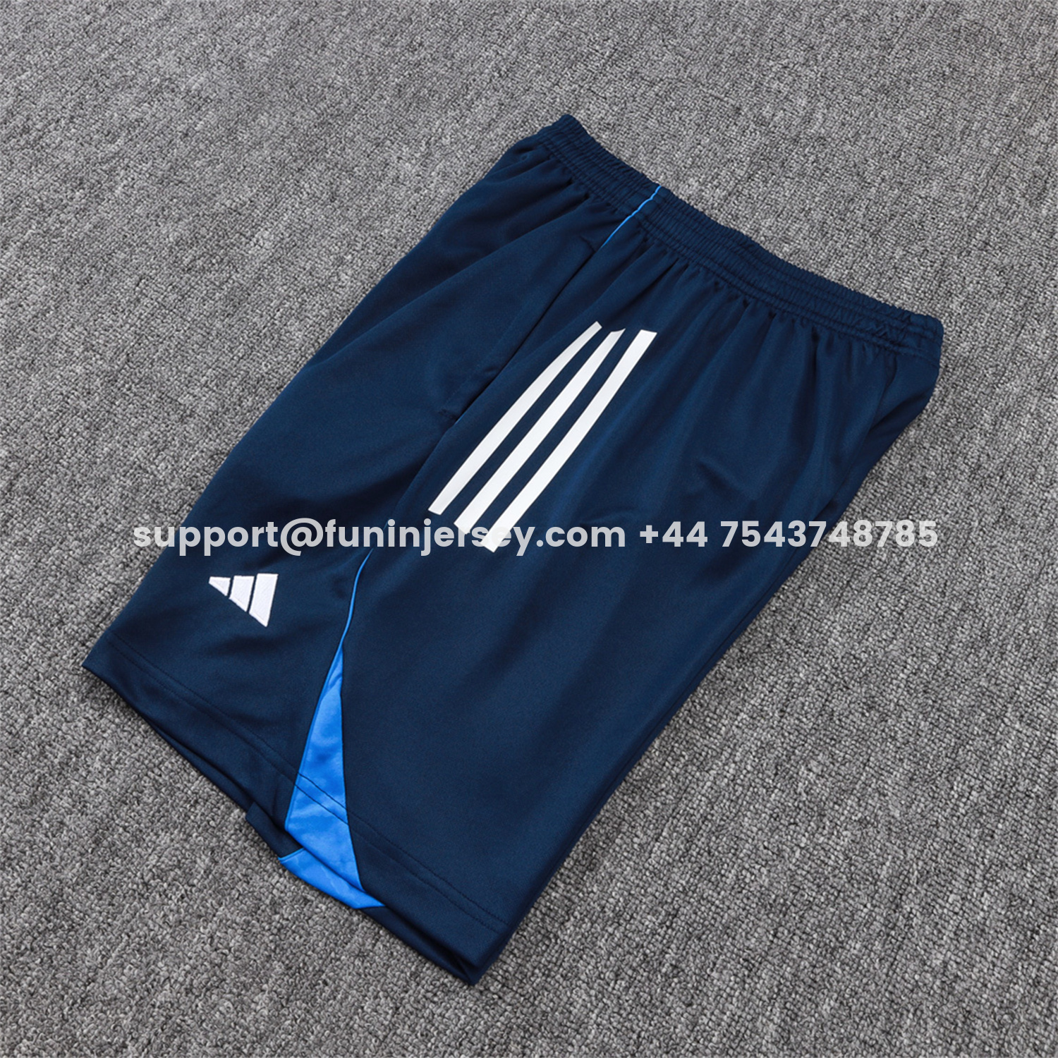 Funinjersey-Real Madrid 25-26 Short-Sleeve Training Set - Royal Blue Vest & Shorts