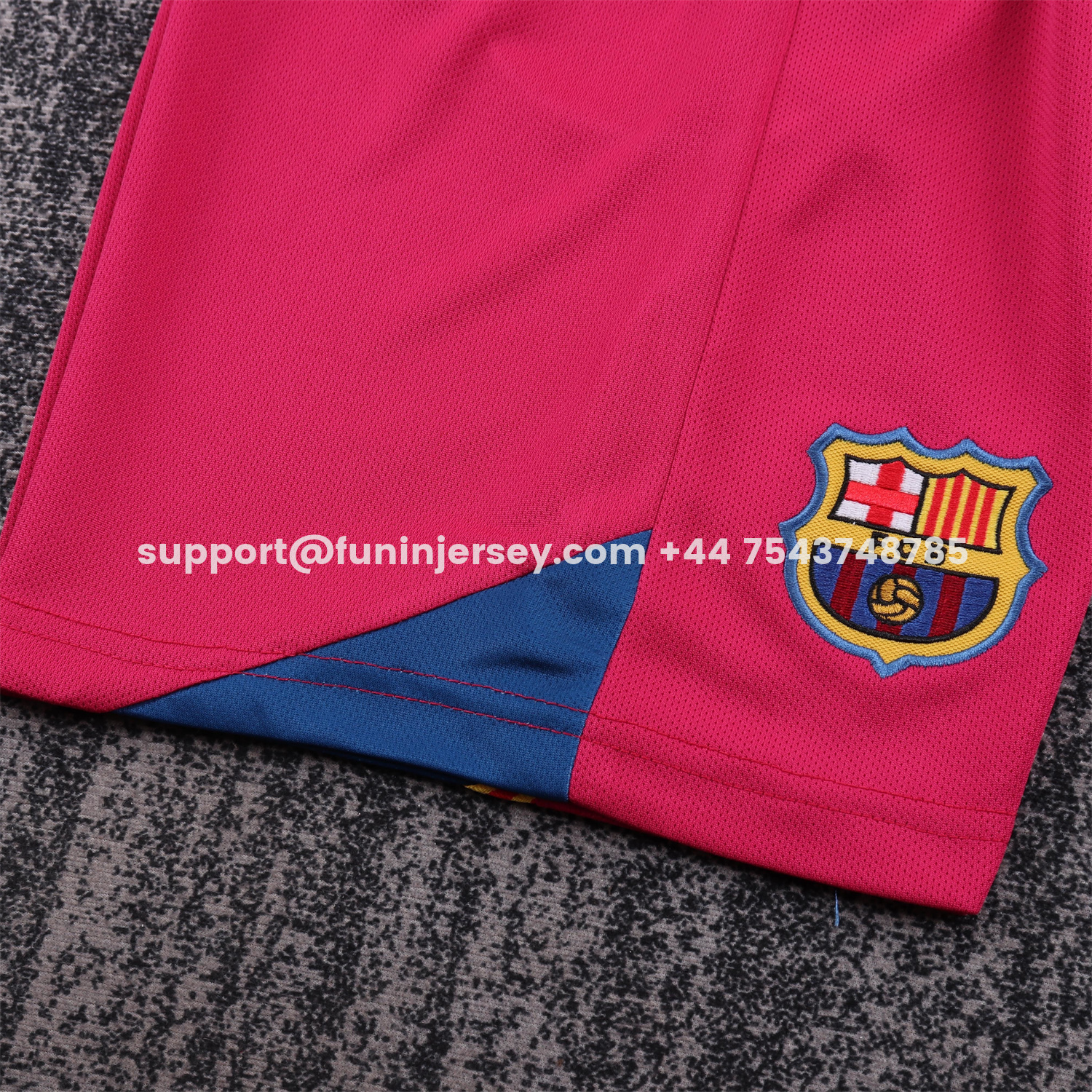 Funinjersey-Retro Barcelona 2005-06 Home Long Sleeve Kids Kit