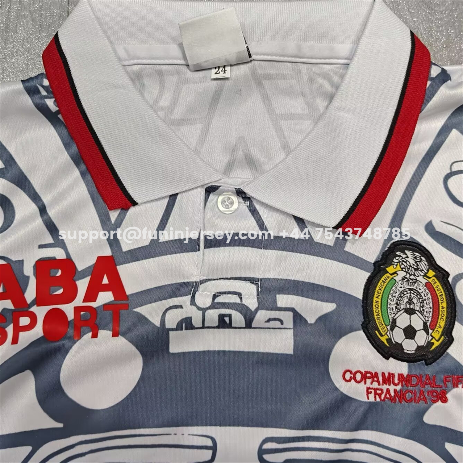 Funinjersey-Retro Mexico 1998 Away Kids Kit