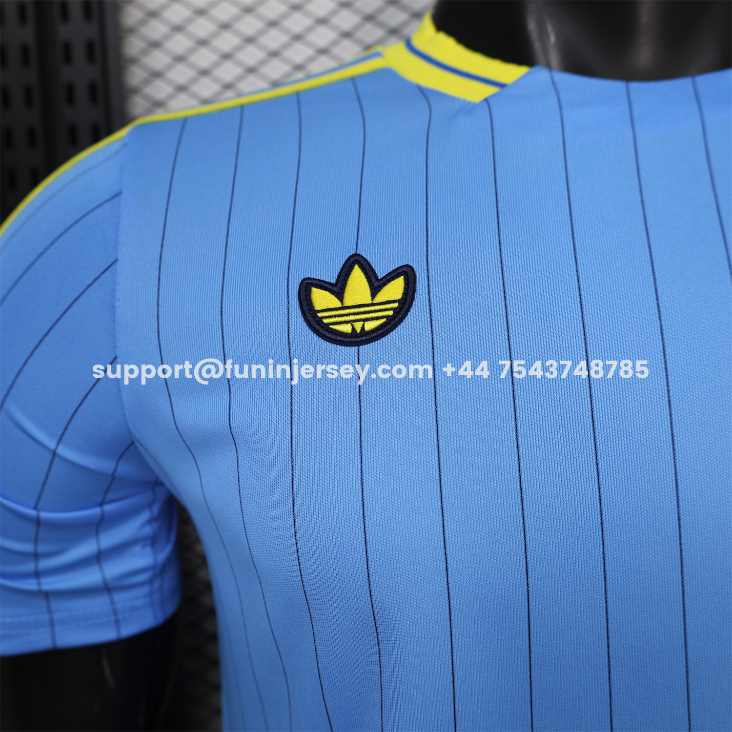 Funinjersey-Colombia 2026 Terrace Icon Retro Casual Style Blue Jersey - Player Version
