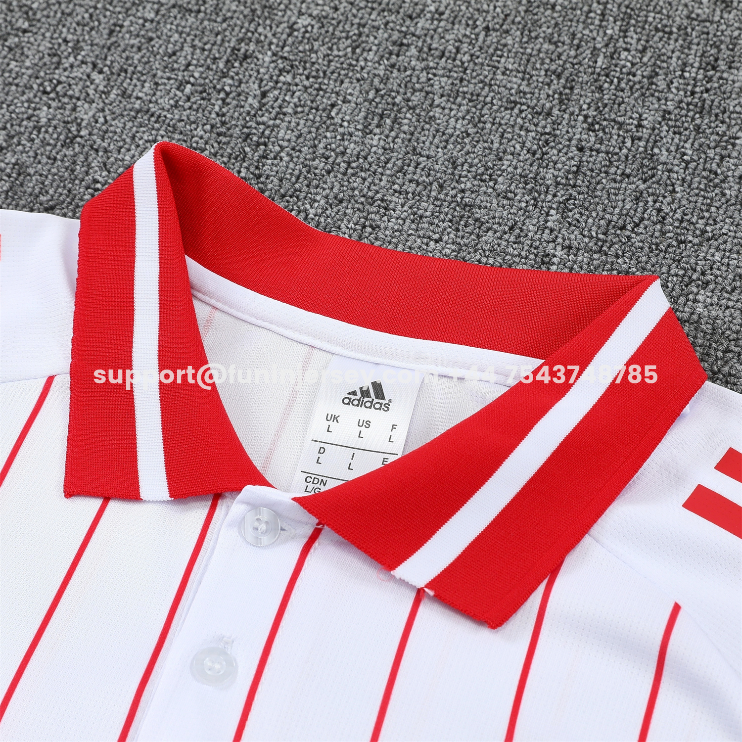 Funinjersey-Arsenal 25-26 POLO Short-Sleeve Training Set - White Top and Deep Blue Pants