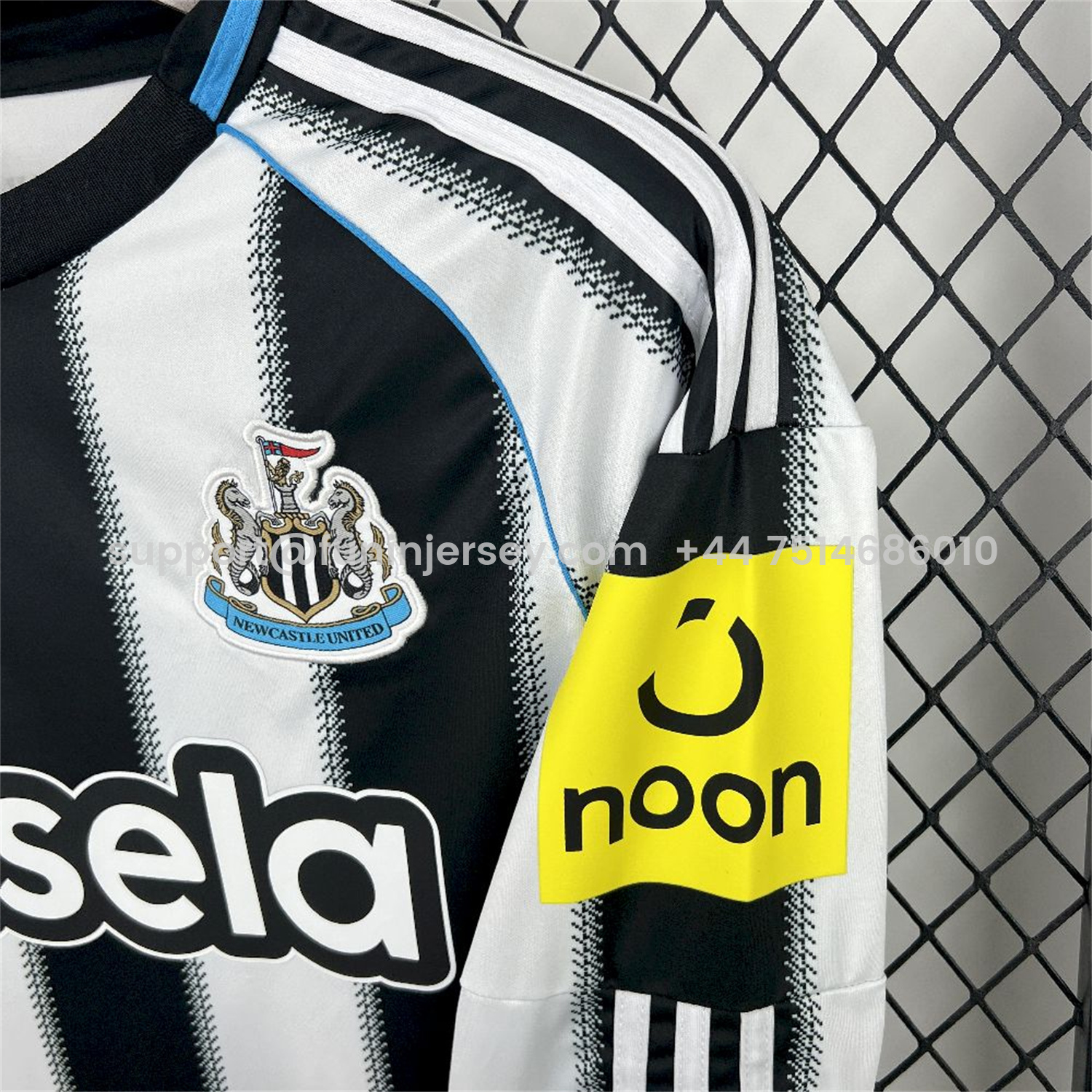 Funinjersey-Newcastle United 25-26 Home Long Sleeves Jersey - Fans Version