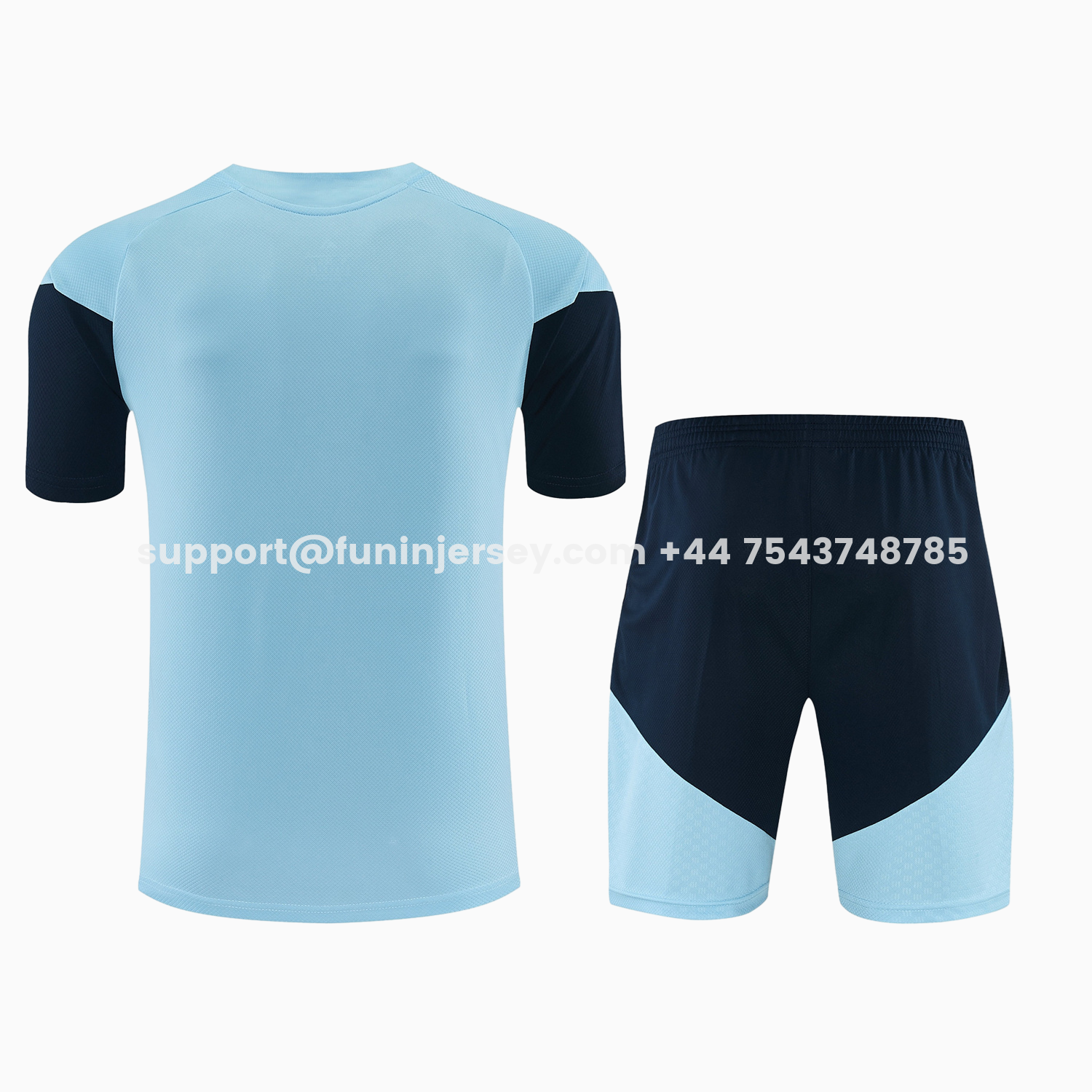 Funinjersey-Argentina 2026 Short-Sleeve Training Set - Light Blue Top & Dark Blue Pants